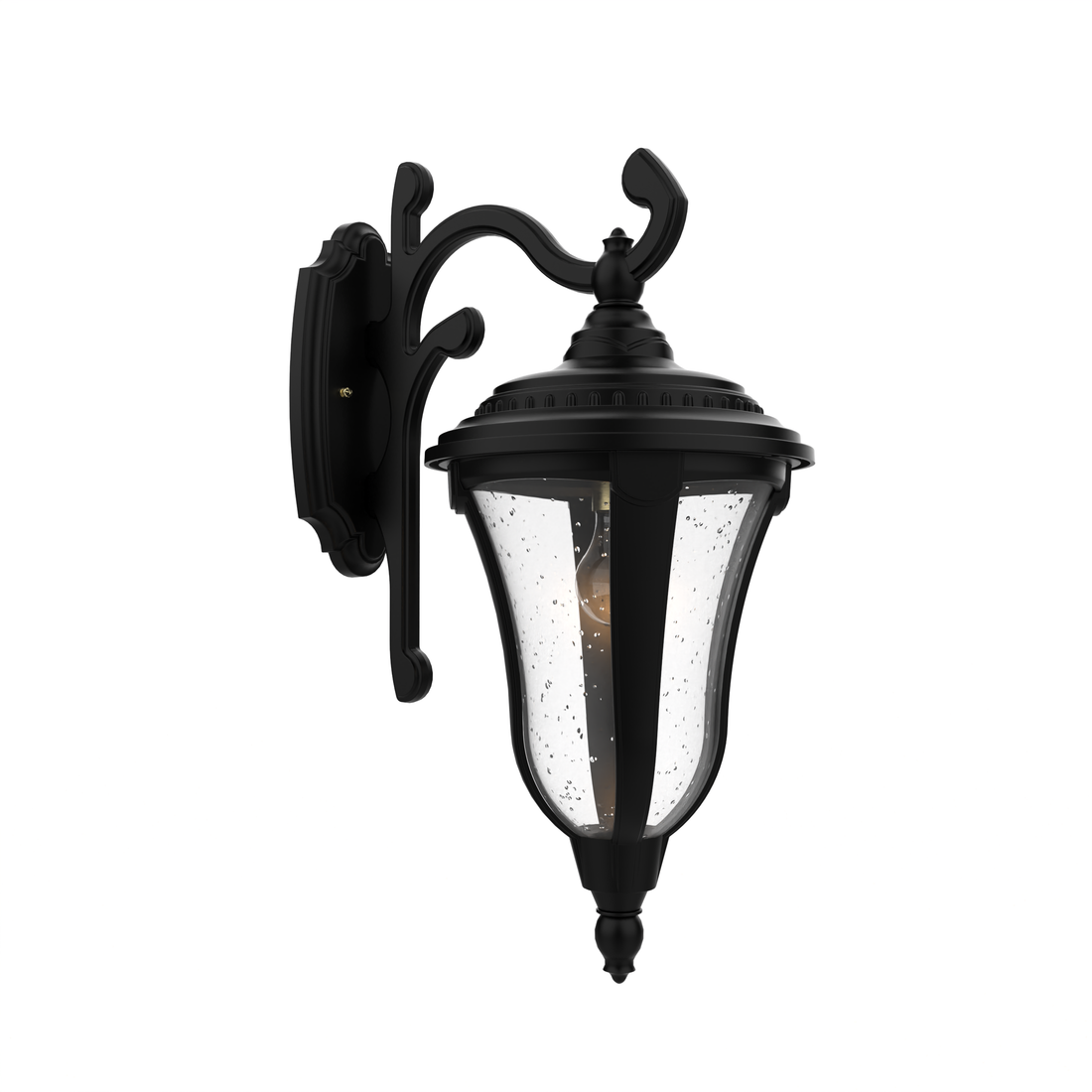 SNOC, MUNICH - WALL MOUNTED DECORATIVE ARM DOWN CLOSED BOTTOM MEDIUM FORMAT 24283, OUTDOOR WALL LIGHTS