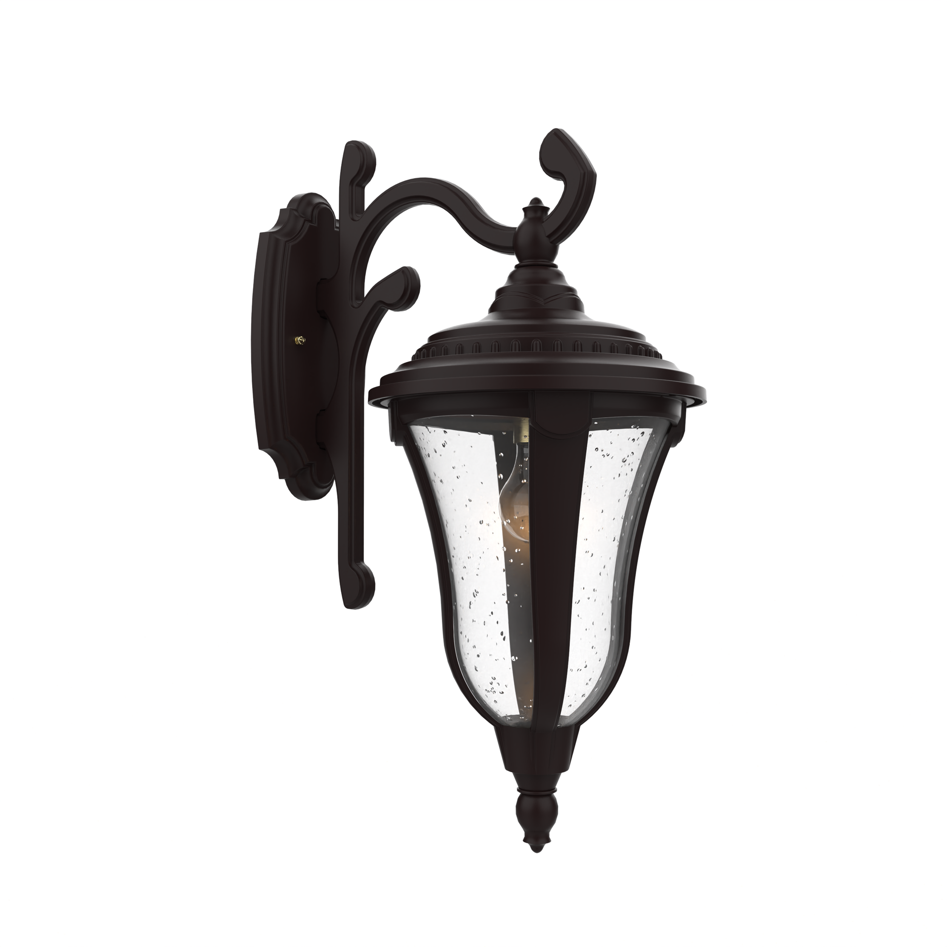 SNOC, MUNICH - WALL MOUNTED DECORATIVE ARM DOWN CLOSED BOTTOM MEDIUM FORMAT 24283, OUTDOOR WALL LIGHTS