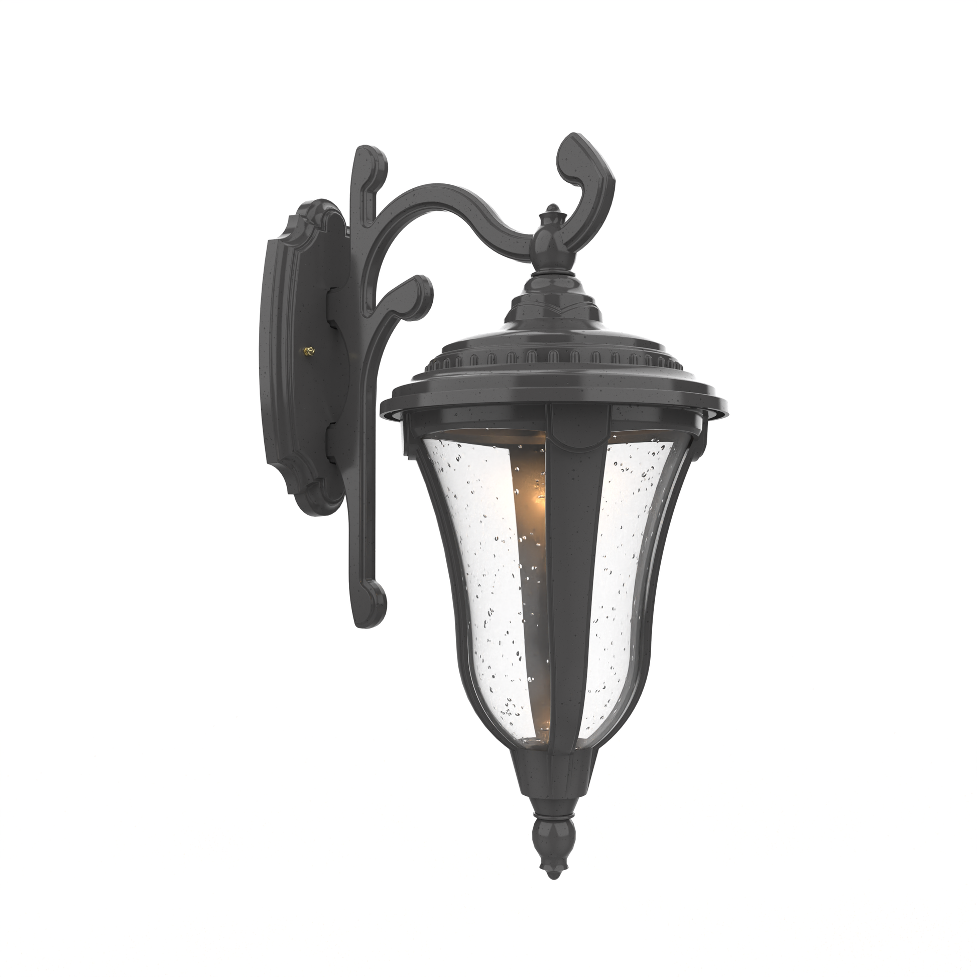 SNOC, MUNICH - WALL MOUNTED DECORATIVE ARM DOWN CLOSED BOTTOM MEDIUM FORMAT 24283, OUTDOOR WALL LIGHTS