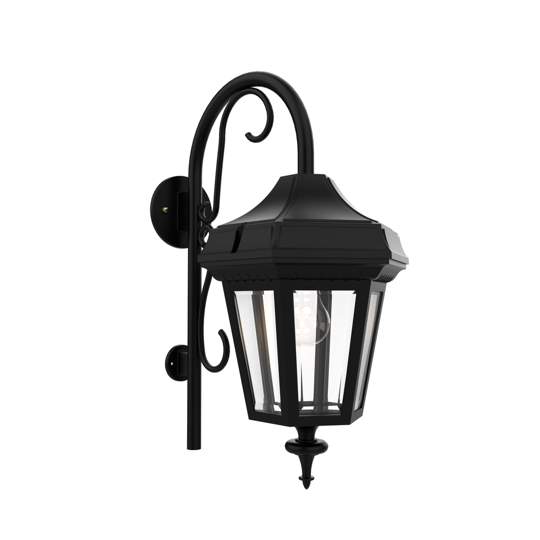 SNOC, OXFORD - WALL MOUNT DOWN WITH CANE MEDIUM CLOSED BOTTOM 24898, OUTDOOR WALL LIGHTS
