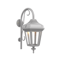 SNOC, OXFORD - WALL MOUNT DOWN WITH CANE MEDIUM CLOSED BOTTOM 24898, OUTDOOR WALL LIGHTS