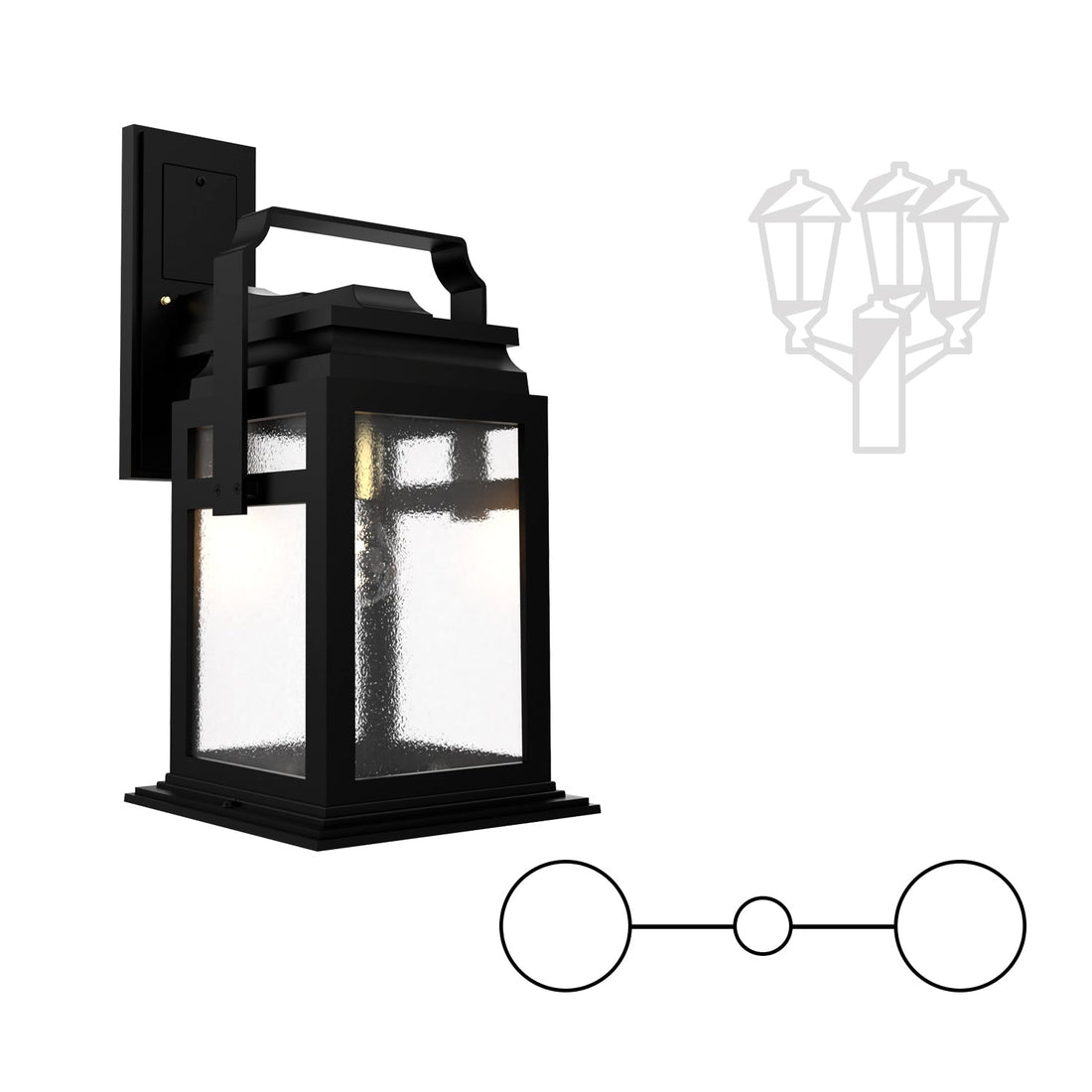 SNOC SERIE 65E - OPEN BOTTOM DOUBLE HEAD DOWN MOUNT FOR MEDIUM POST 26501 2A - Post