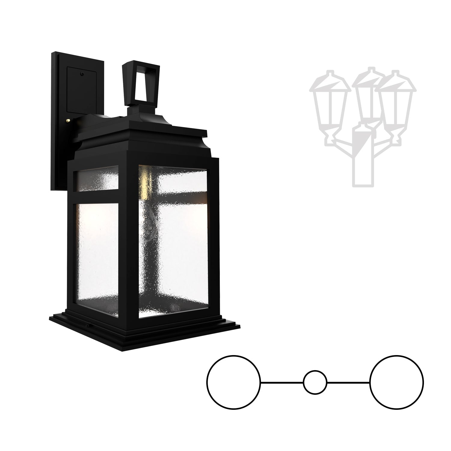 SNOC SERIE 65E - DOUBLE HEAD DOWN MOUNT OPEN BOTTOM FOR MEDIUM POST 26601 2A - Post