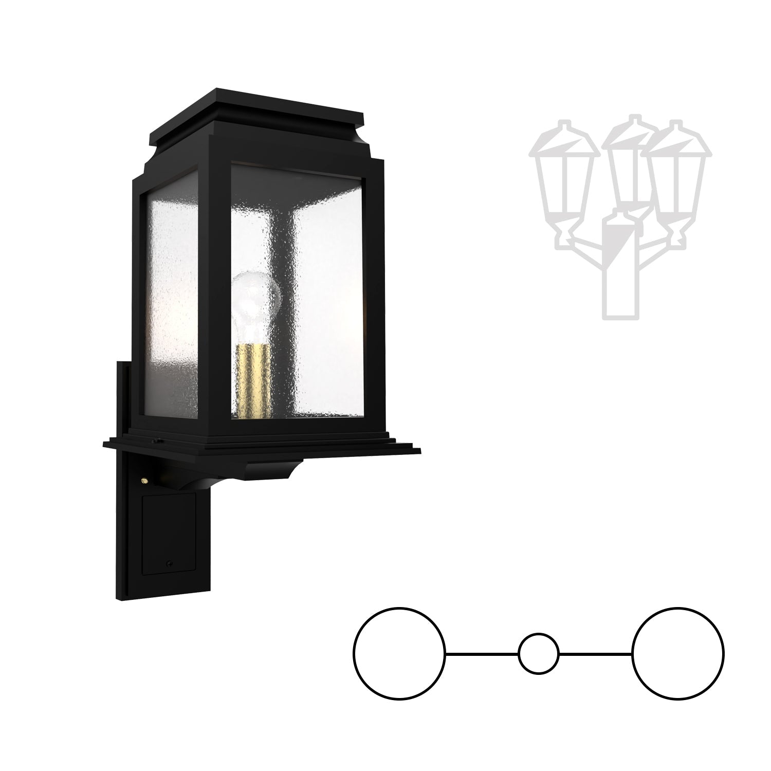 SNOC SERIE 65E - DOUBLE HEAD UP MOUNT FOR MEDIUM POST 26702 2A - Post