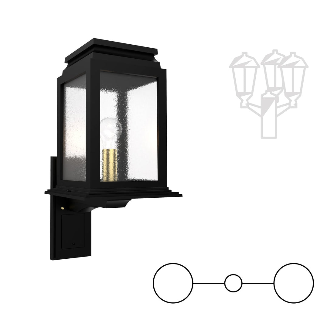 SNOC SERIE 65E - DOUBLE HEAD UP MOUNT FOR MEDIUM POST 26702 2A - Post