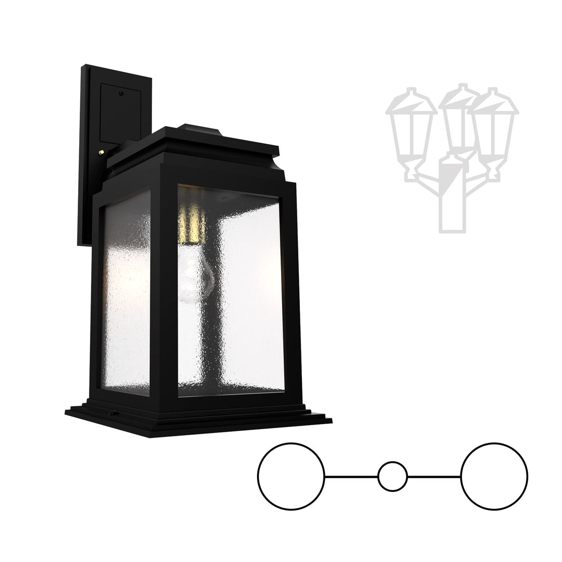 SNOC SERIE 65E - OPEN BOTTOM DOUBLE HEAD DOWN MOUNT FOR MEDIUM POST 26706 2A - Post