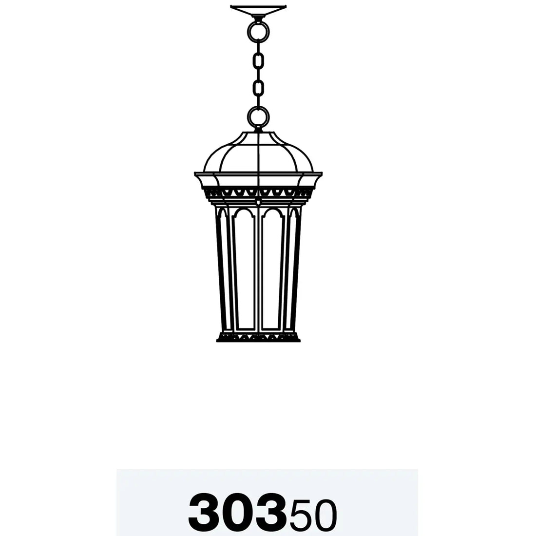 SNOC, MILAN - CEILING MOUNTING WITH CHAIN OPEN BOTTOM LARGE FORMAT 30350, OUTDOOR CEILING LIGHT