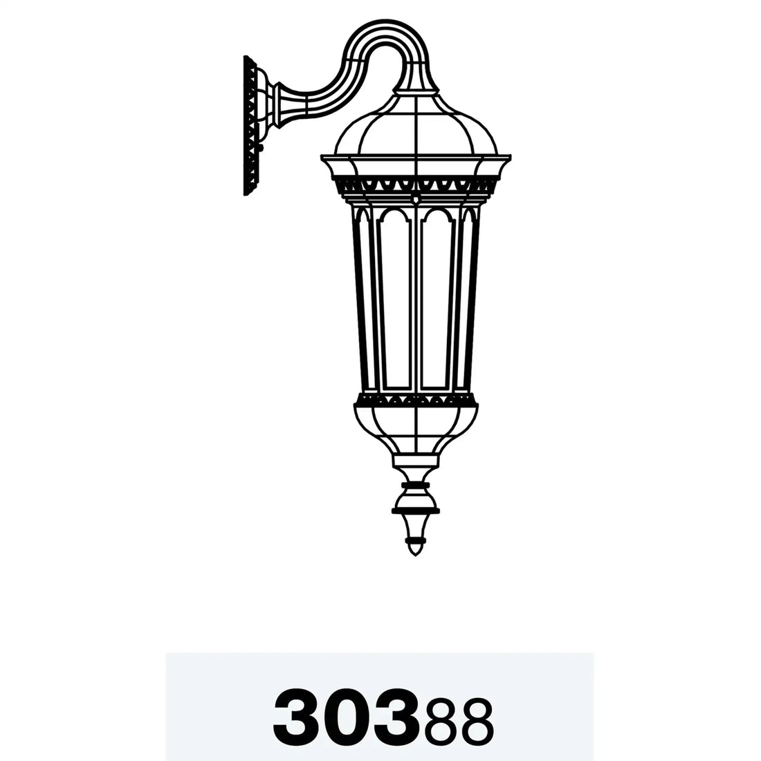 SNOC, MILAN - WALL-MOUNT DOWN CLOSED BOTTOM LARGE 30388, OUTDOOR WALL LIGHTS