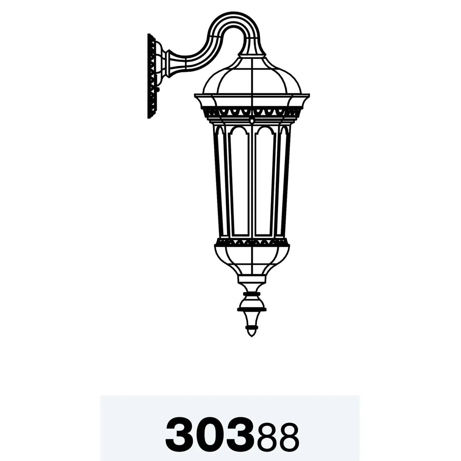 SNOC, MILAN - WALL-MOUNT DOWN CLOSED BOTTOM LARGE 30388, OUTDOOR WALL LIGHTS