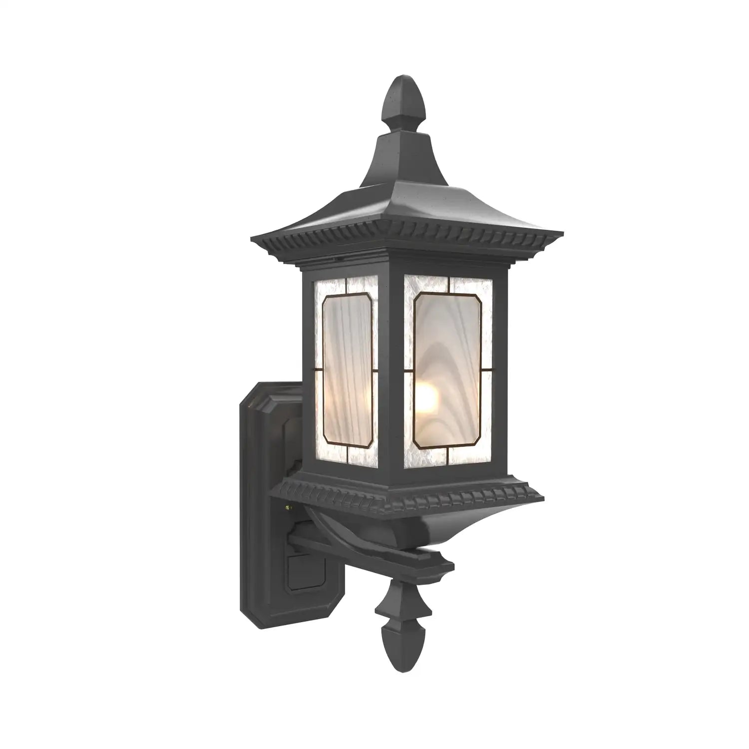 SNOC, SALZBURG - WALL MOUNTED TOP WITH TALL FINIAL 30813, OUTDOOR WALL LIGHTS