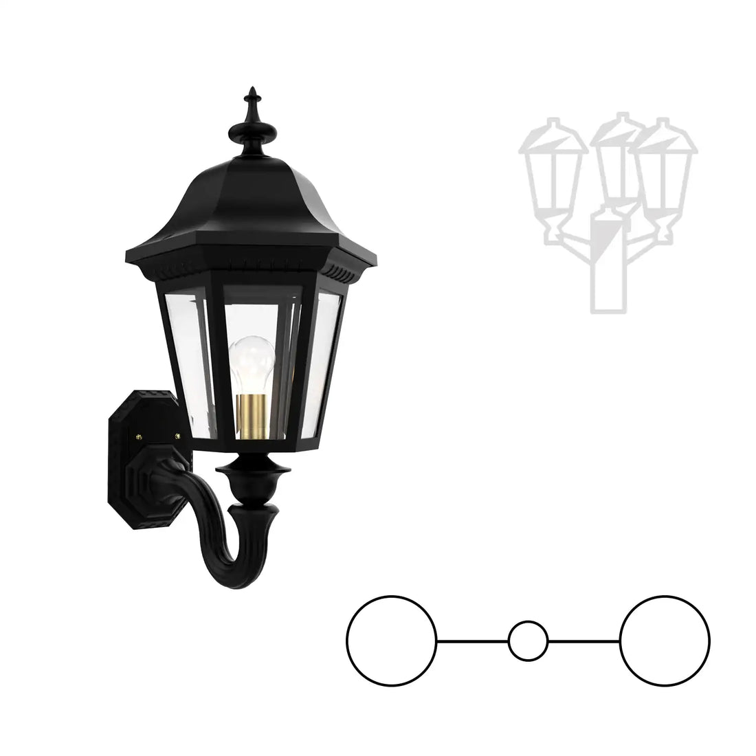 SNOC MANOR - DOUBLE HEAD UP MOUNT FOR TALL POST 31286 2A - Post