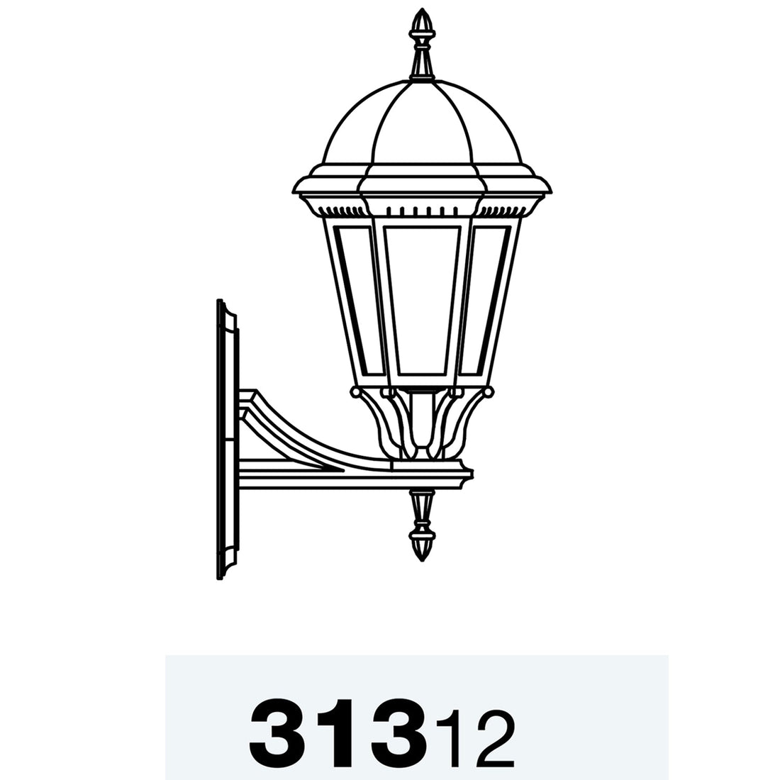 SNOC, STURBRIDGE - LARGE UPRIGHT WALL MOUNT 31312, OUTDOOR WALL LIGHTS