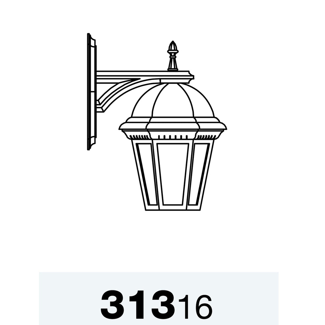 SNOC, STURBRIDGE - LARGE OPEN BOTTOM WALL MOUNT DOWN 31316, OUTDOOR WALL LIGHTS