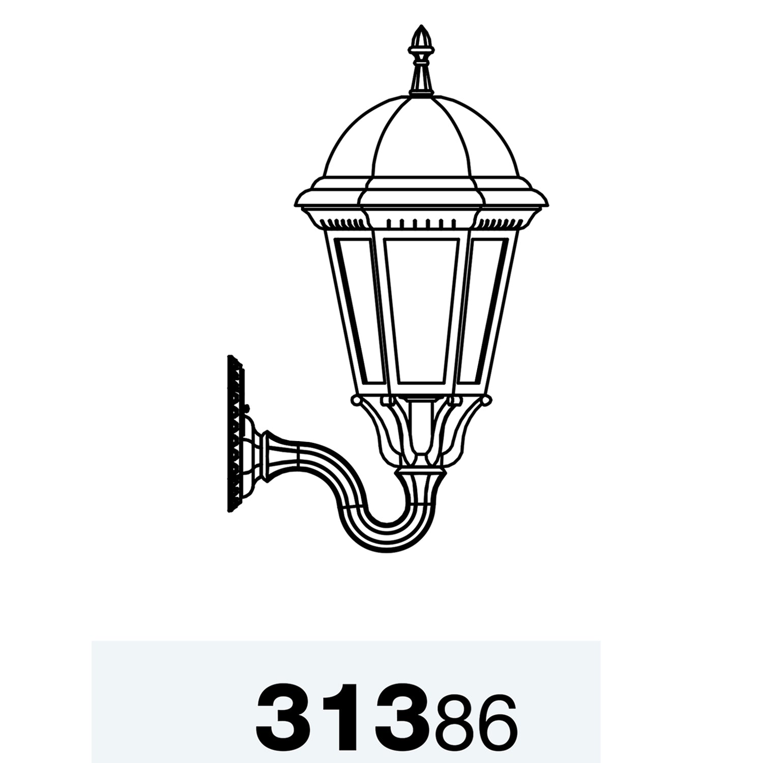 SNOC, STURBRIDGE - LARGE UPRIGHT WALL MOUNT 31386, OUTDOOR WALL LIGHTS