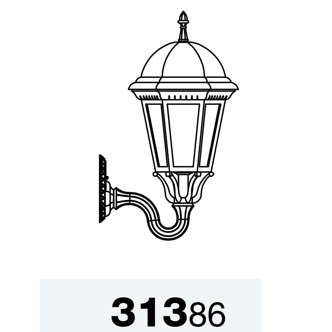 SNOC, STURBRIDGE - LARGE UPRIGHT WALL MOUNT 31386, OUTDOOR WALL LIGHTS