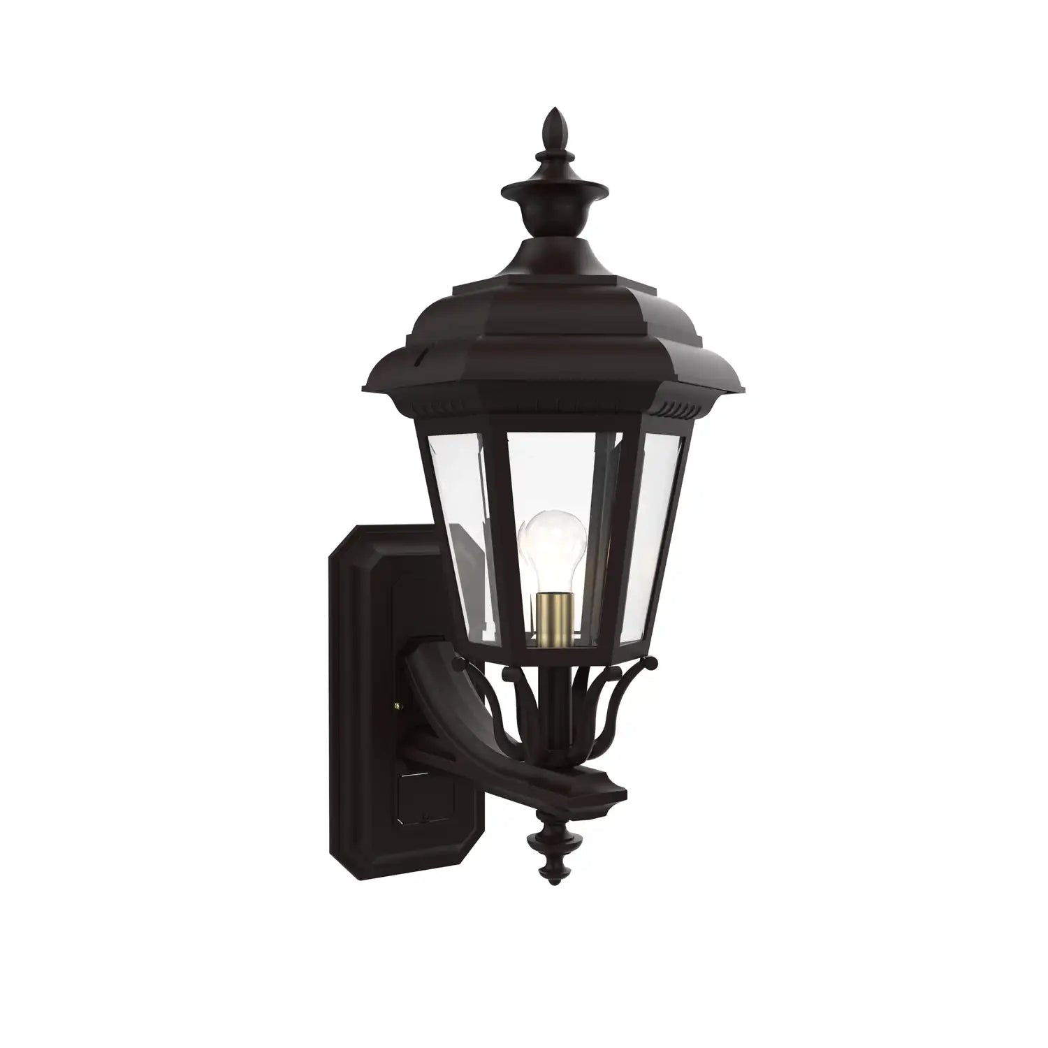 SNOC, JAMESTOWN - UP-MOUNT WALL MOUNT WITH FULL SIZE FINIAL 31412, OUTDOOR WALL LIGHTS