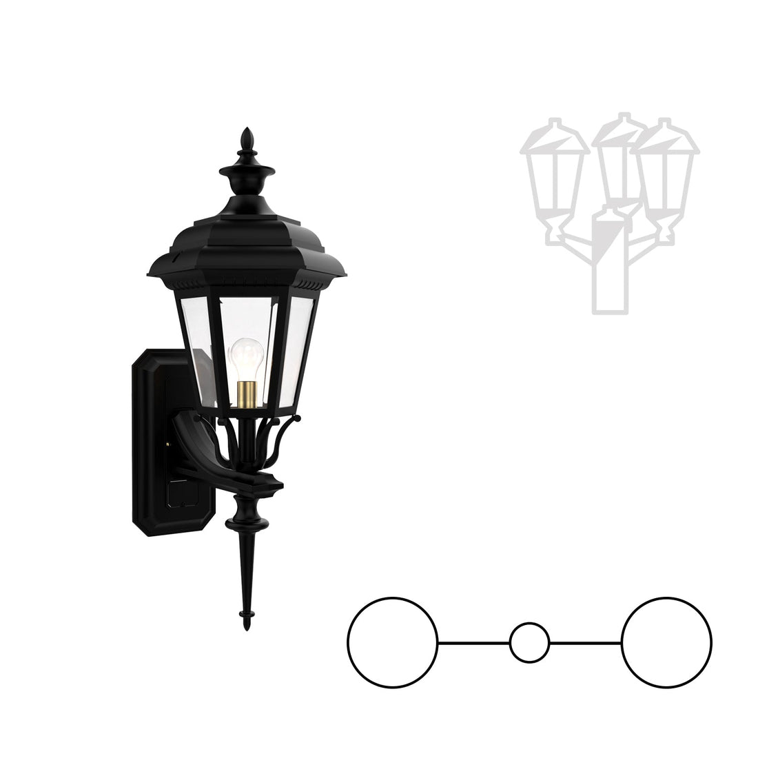 SNOC JAMESTOWN 31413 DOUBLE HEAD UP MOUNT WITH TALL POST ROD 31413 2A - Post