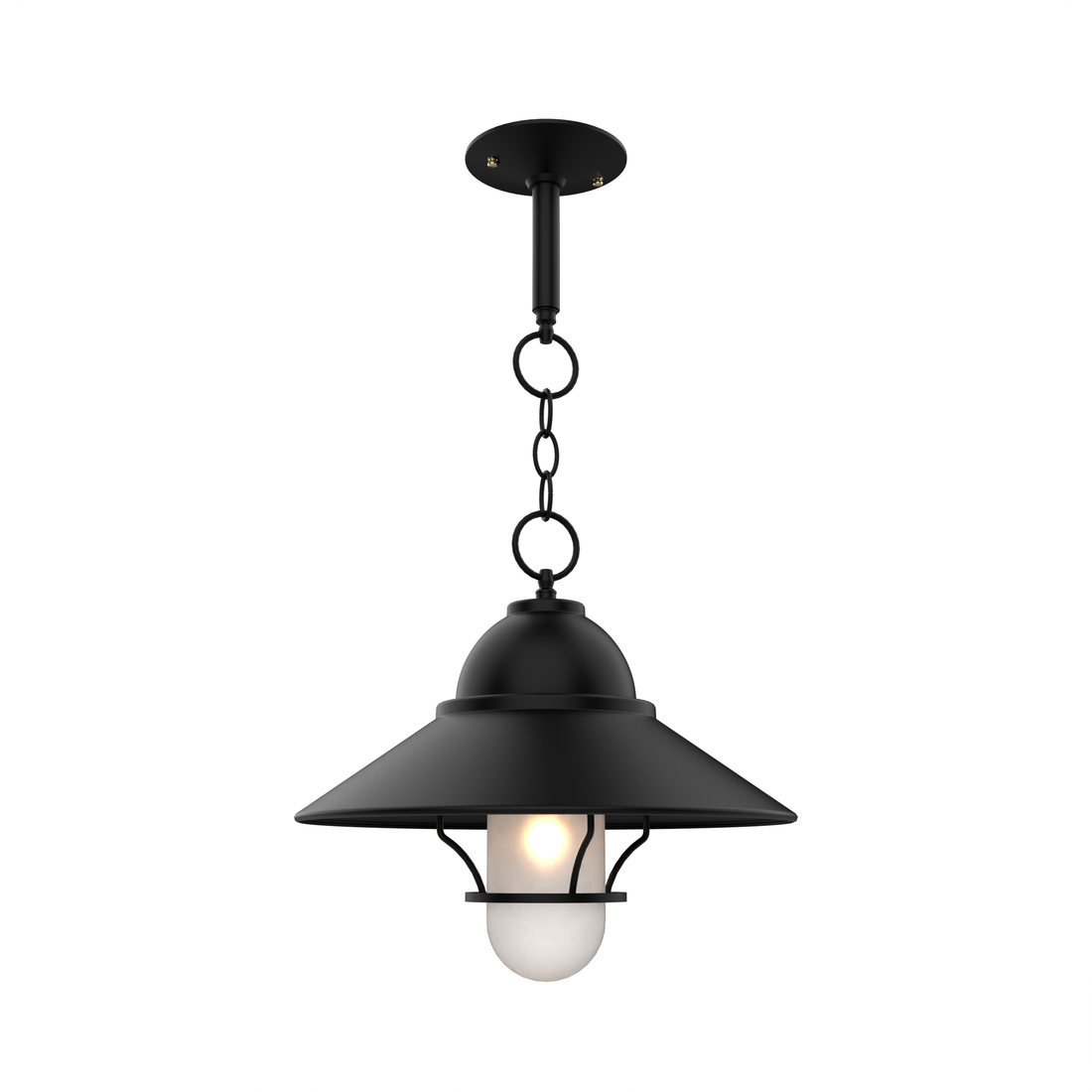 SNOC, SAN FRANCISCO - CHAIN CEILING MOUNT WITH GLOBE AND LARGE GRID 32250, OUTDOOR CEILING LIGHT