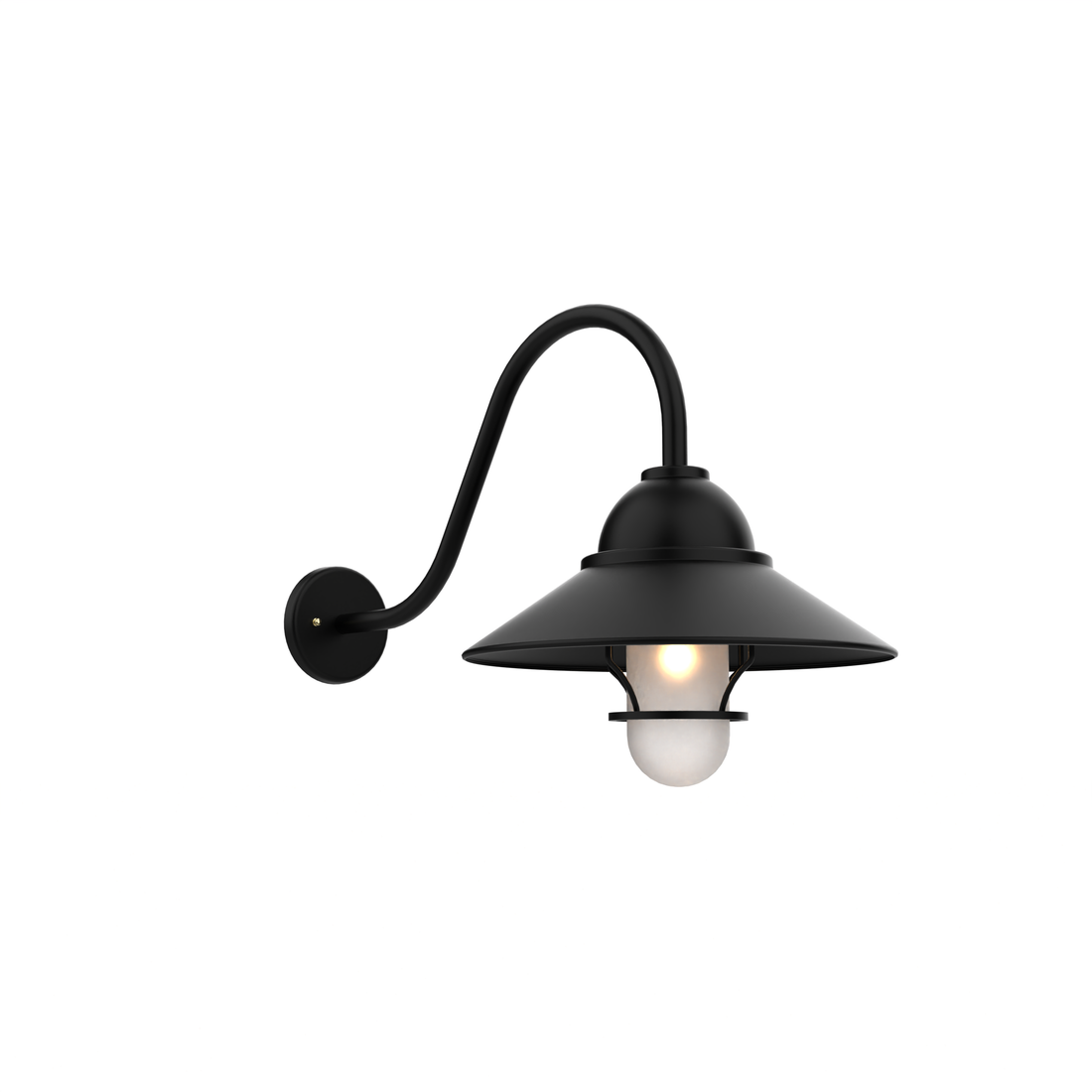 SNOC, SAN FRANCISCO - DOWN-MOUNT GOOSENECK WALL MURAL WITH GLOBE AND LARGE GRID 32292, OUTDOOR WALL LIGHTS