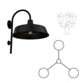 SNOC SAN FRANCISCO - THREE HEAD DOWN CANE MOUNT LARGE OPEN BOTTOM 32999 3A - Post