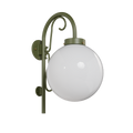 SNOC, KEY WEST - DOWN-MOUNT WALL MOUNT WITH CANE AND TALL ORNAMENT 33213, OUTDOOR WALL LIGHTS