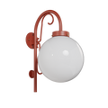 SNOC, KEY WEST - DOWN-MOUNT WALL MOUNT WITH CANE AND TALL ORNAMENT 33213, OUTDOOR WALL LIGHTS