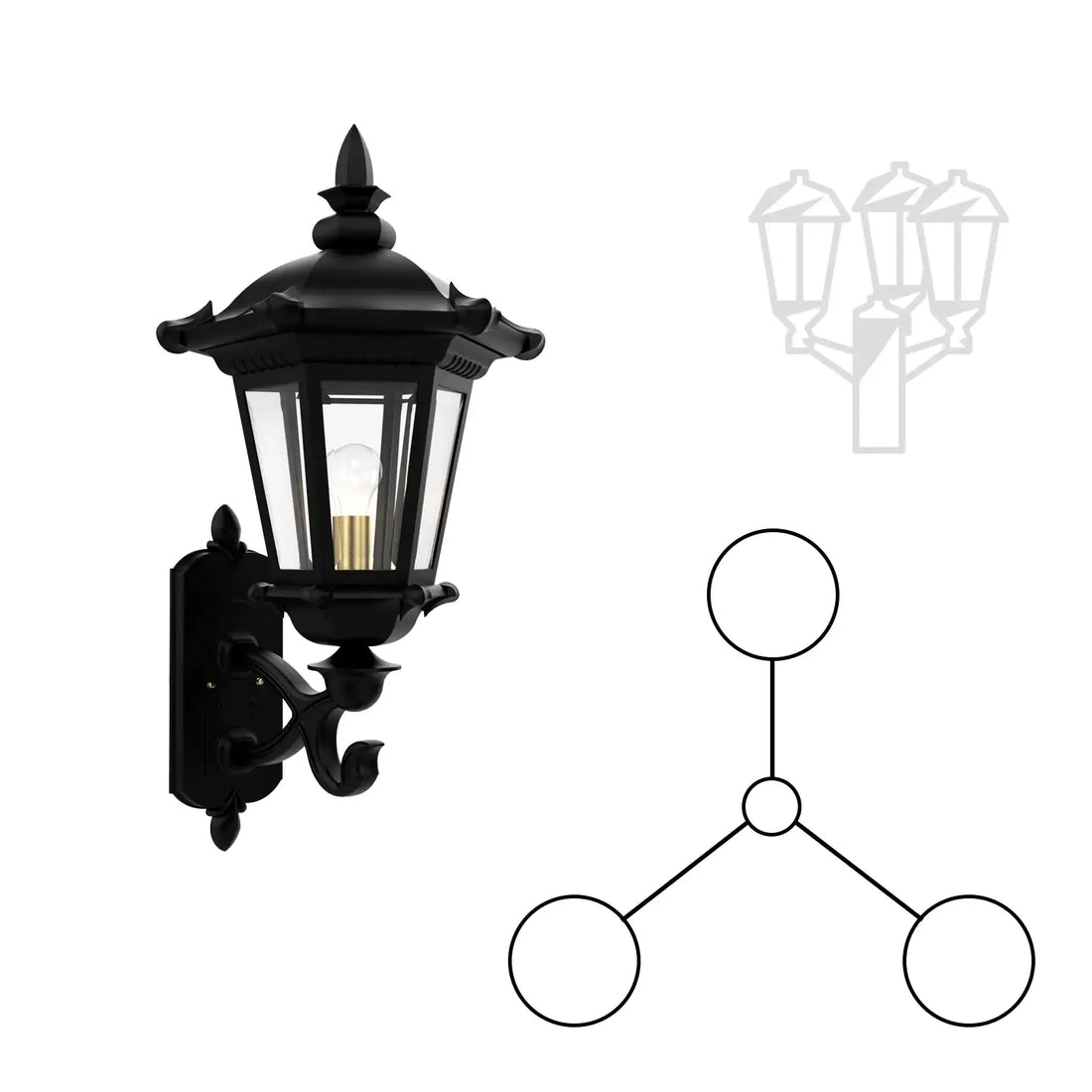 SNOC MONTPELLIER - 3-HEAD UP MOUNT FOR LARGE POST 33314 3A - Post