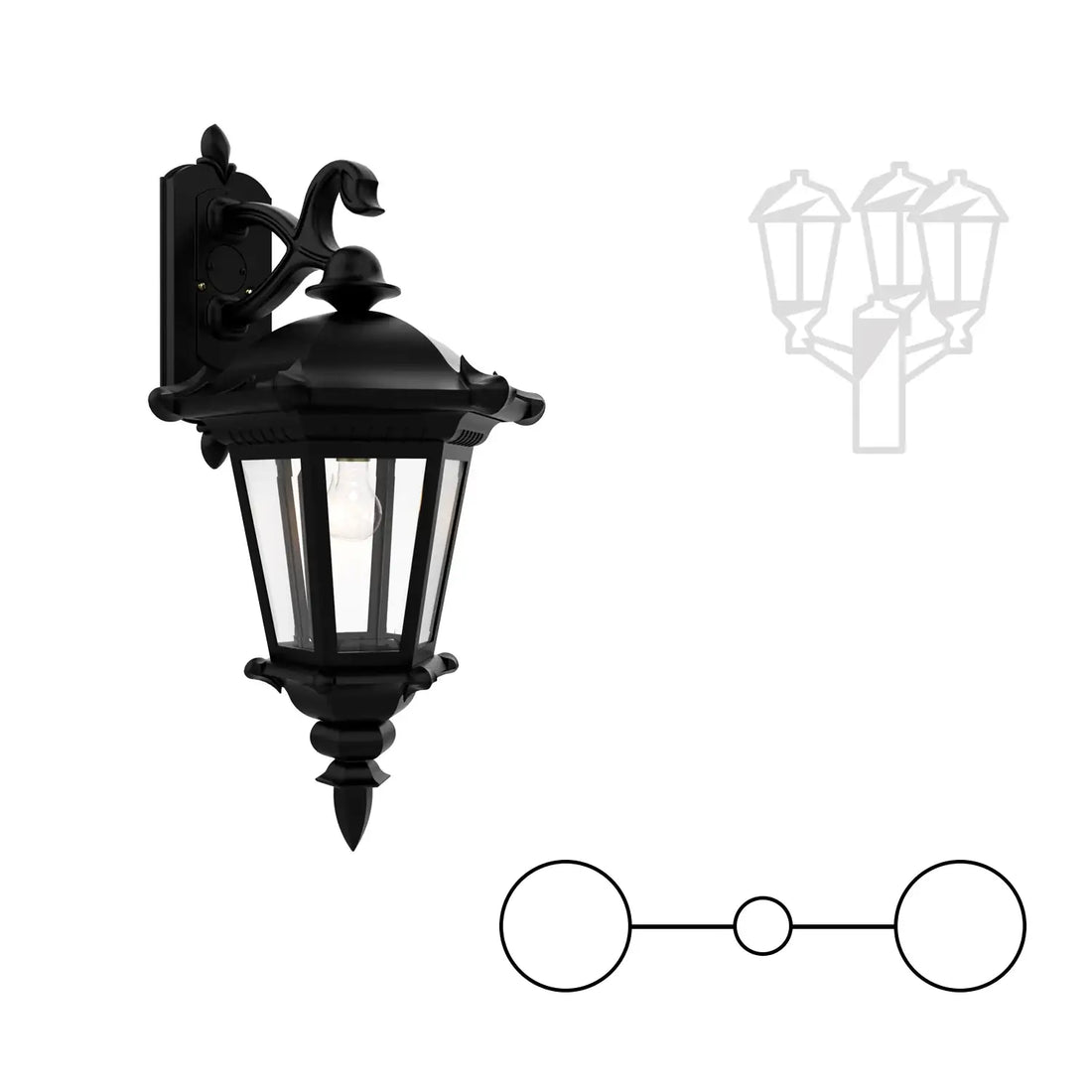 SNOC MONTPELLIER - CLOSED BOTTOM DOUBLE HEAD DOWN MOUNT FOR LARGE POST 33315 2A - Post