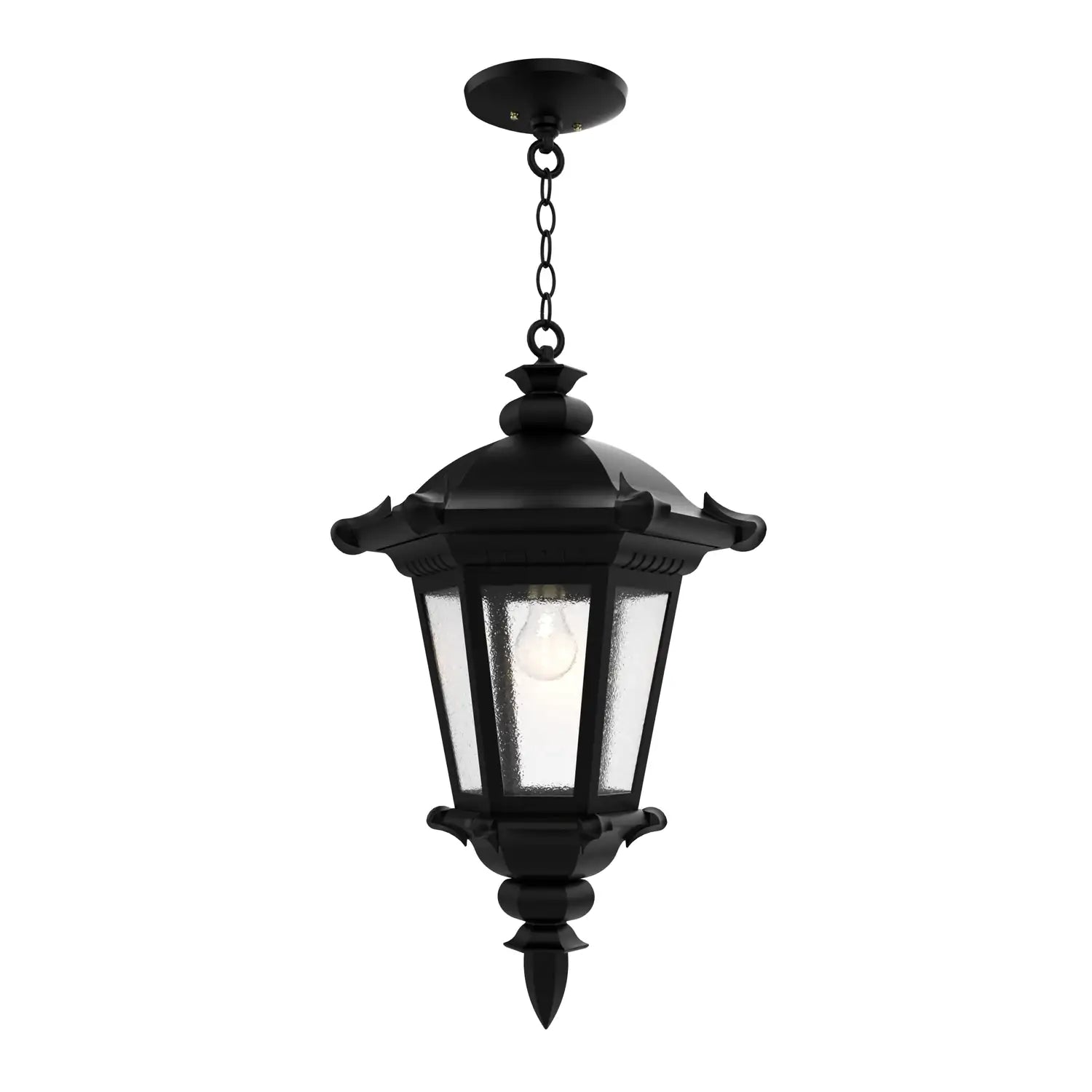 SNOC, MONTPELLIER - CEILING MOUNTING WITH CHAIN CLOSED BOTTOM LARGE FORMAT 33355, OUTDOOR CEILING LIGHT