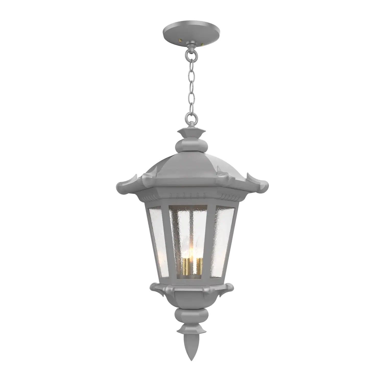 SNOC, MONTPELLIER - CEILING MOUNTING WITH CHAIN CLOSED BOTTOM LARGE FORMAT 33355, OUTDOOR CEILING LIGHT
