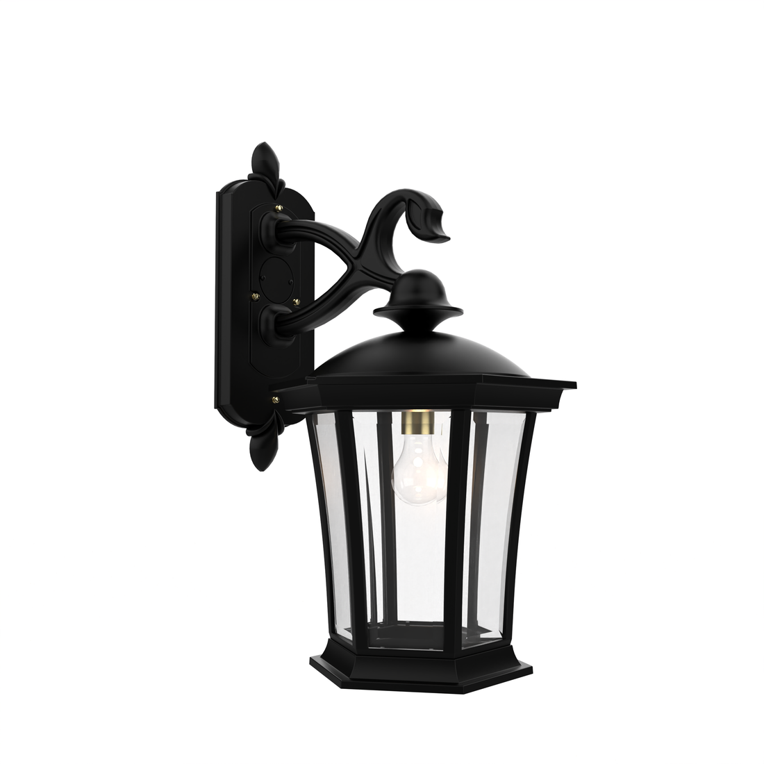 SNOC, WESTMINSTER - WALL MOUNT DECORATIVE ARM DOWN OPEN BOTTOM LARGE 33511, OUTDOOR WALL LIGHTS