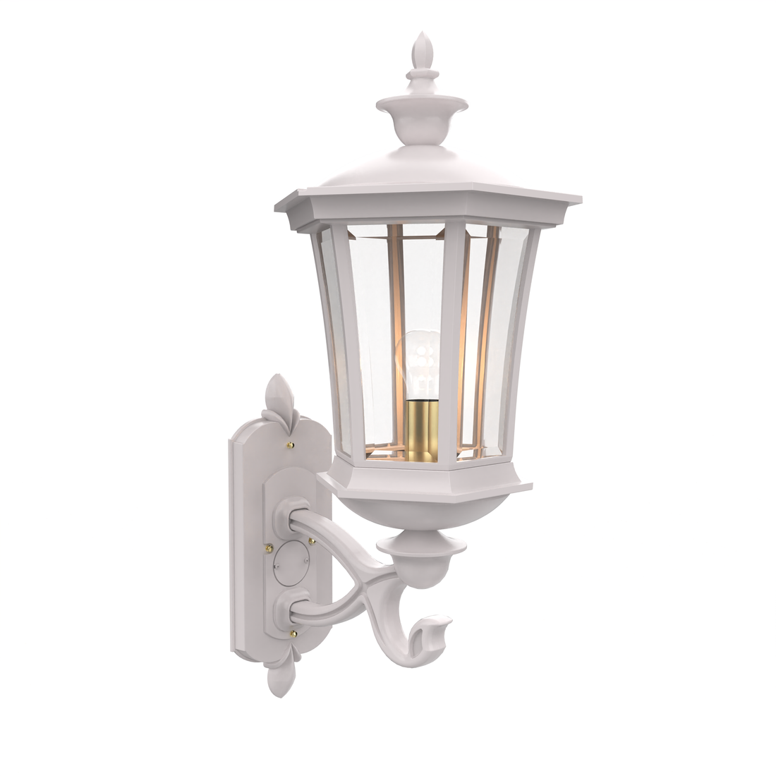 SNOC, WESTMINSTER - WALL MOUNT DECORATIVE ARM UP LARGE 33514, OUTDOOR WALL LIGHTS