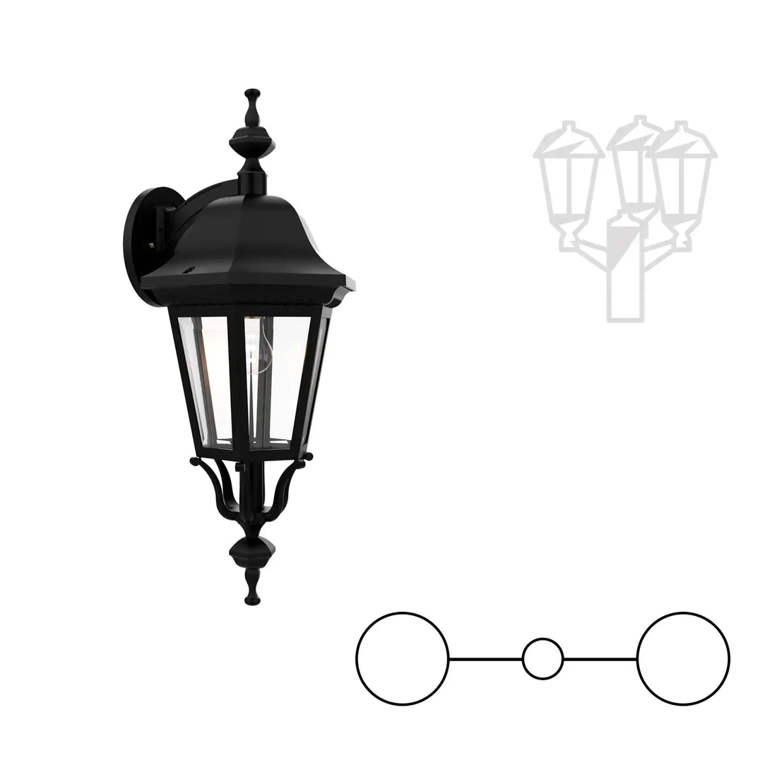 SNOC FLORENCE - DOUBLE HEAD DOWN CLOSED BOTTOM MOUNT FOR LARGE POST 33725 2A - Post