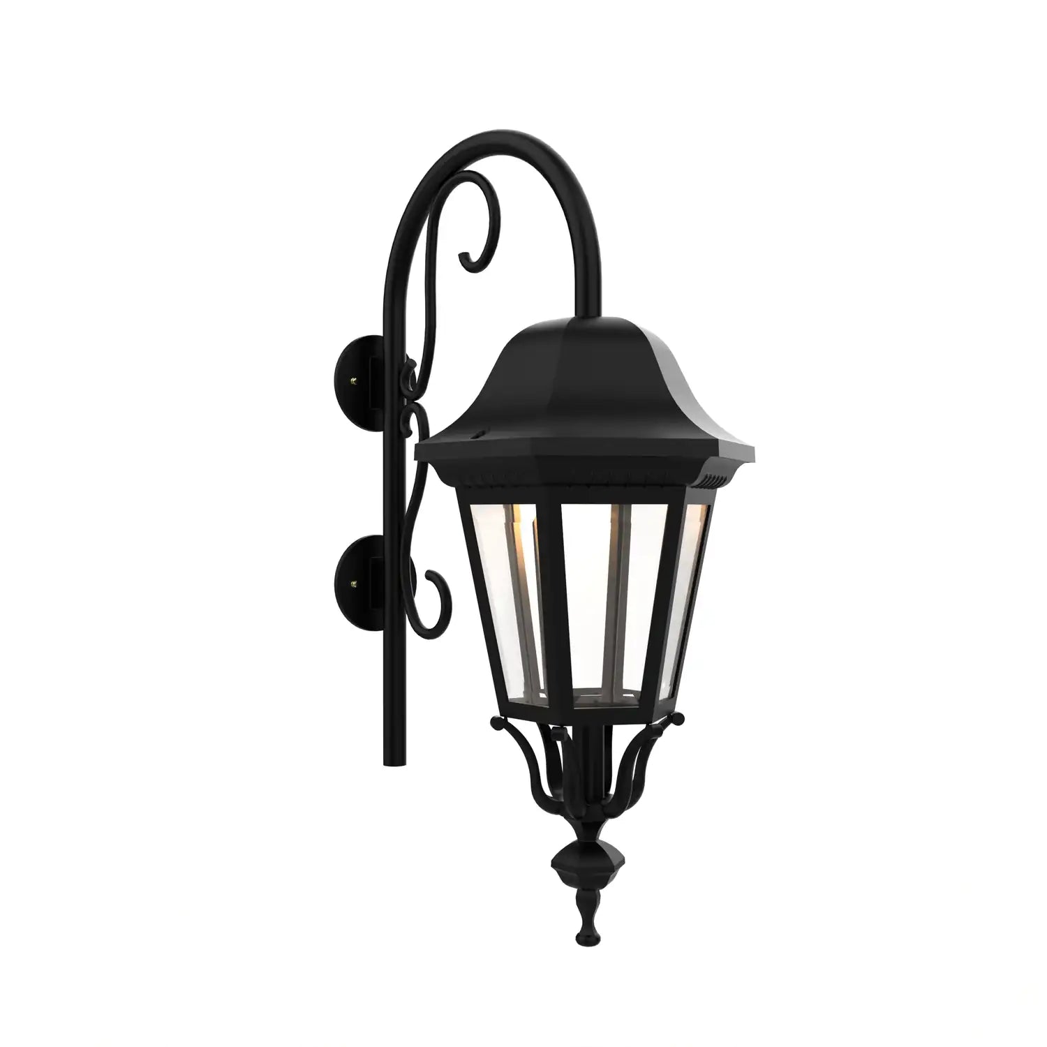 SNOC, FLORENCE - LARGE CLOSED BOTTOM CANE DOWN WALL MOUNT 33798, OUTDOOR WALL LIGHTS