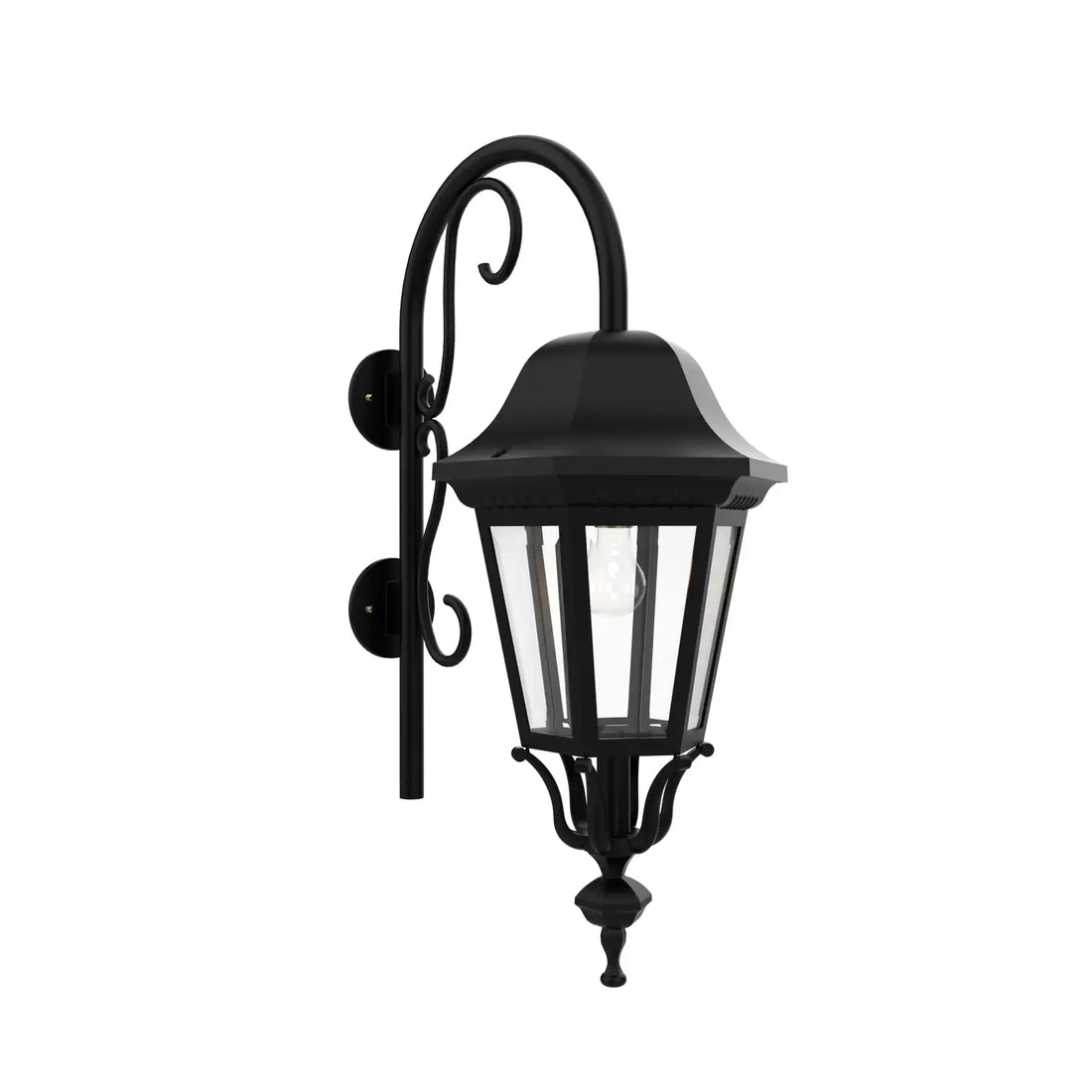SNOC, FLORENCE - LARGE CLOSED BOTTOM CANE DOWN WALL MOUNT 33798, OUTDOOR WALL LIGHTS