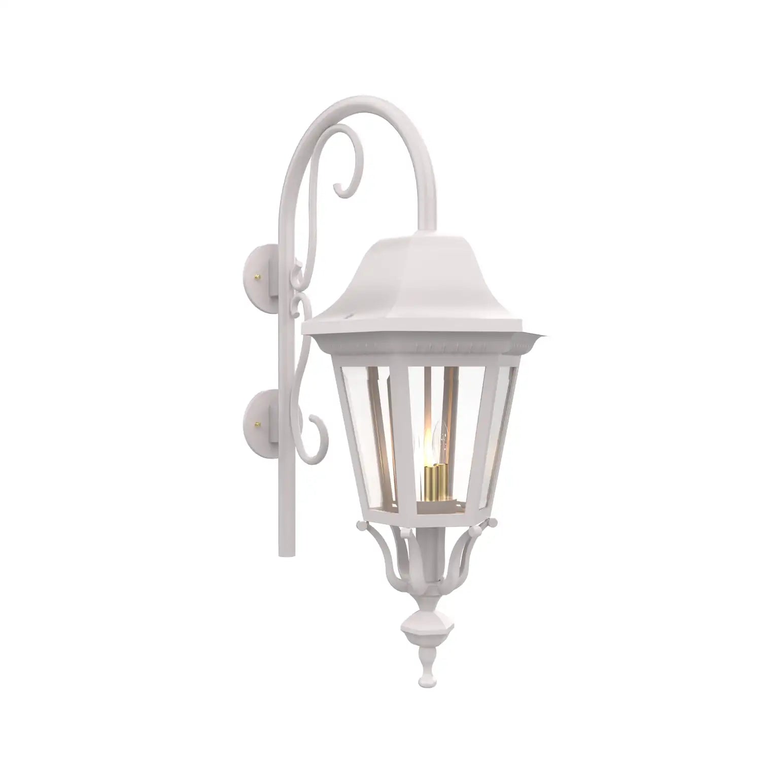 SNOC, FLORENCE - LARGE CLOSED BOTTOM CANE DOWN WALL MOUNT 33798, OUTDOOR WALL LIGHTS