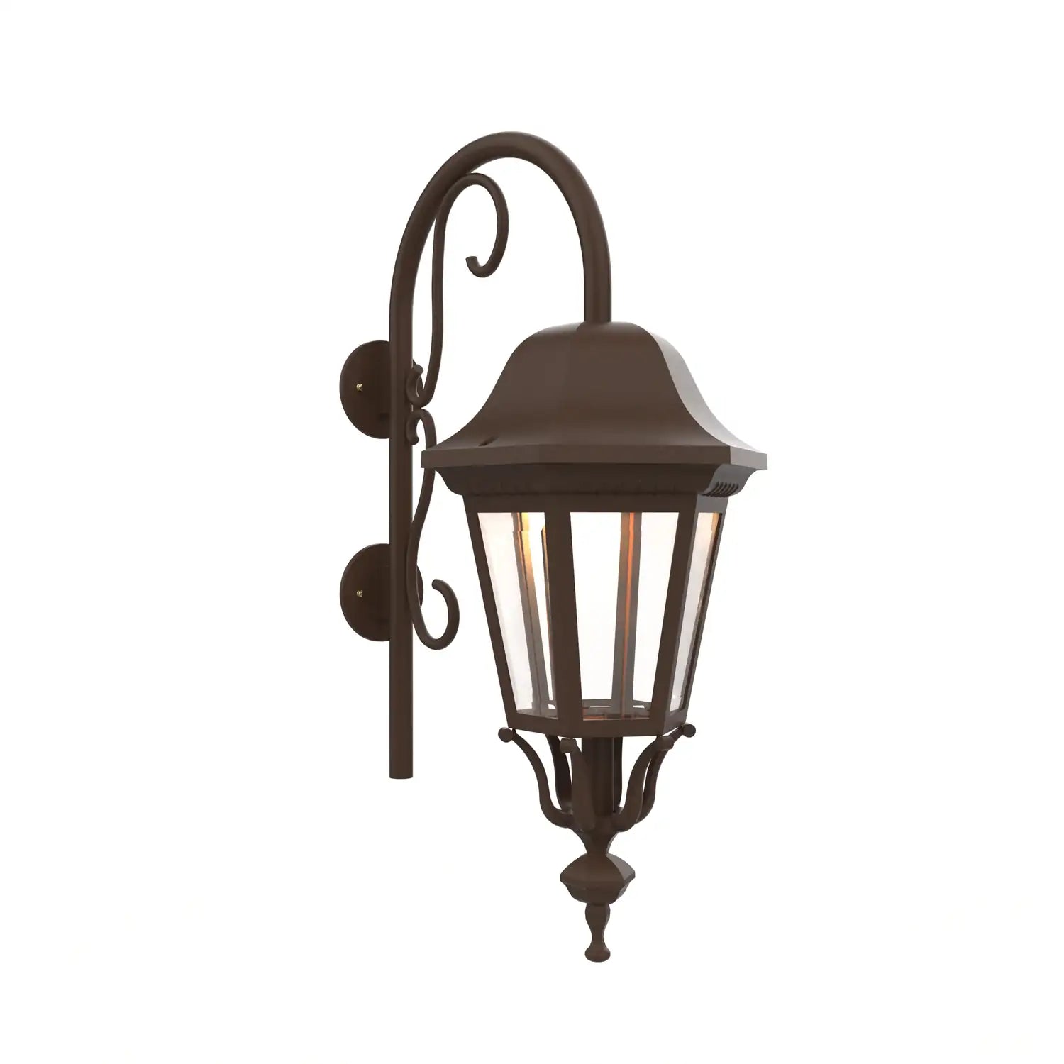 SNOC, FLORENCE - LARGE CLOSED BOTTOM CANE DOWN WALL MOUNT 33798, OUTDOOR WALL LIGHTS