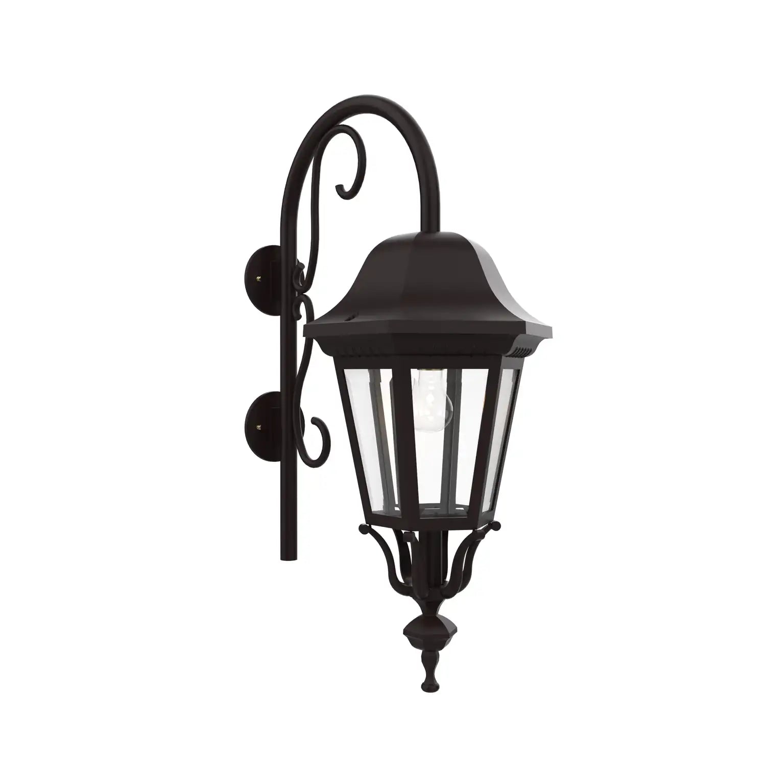 SNOC, FLORENCE - LARGE CLOSED BOTTOM CANE DOWN WALL MOUNT 33798, OUTDOOR WALL LIGHTS