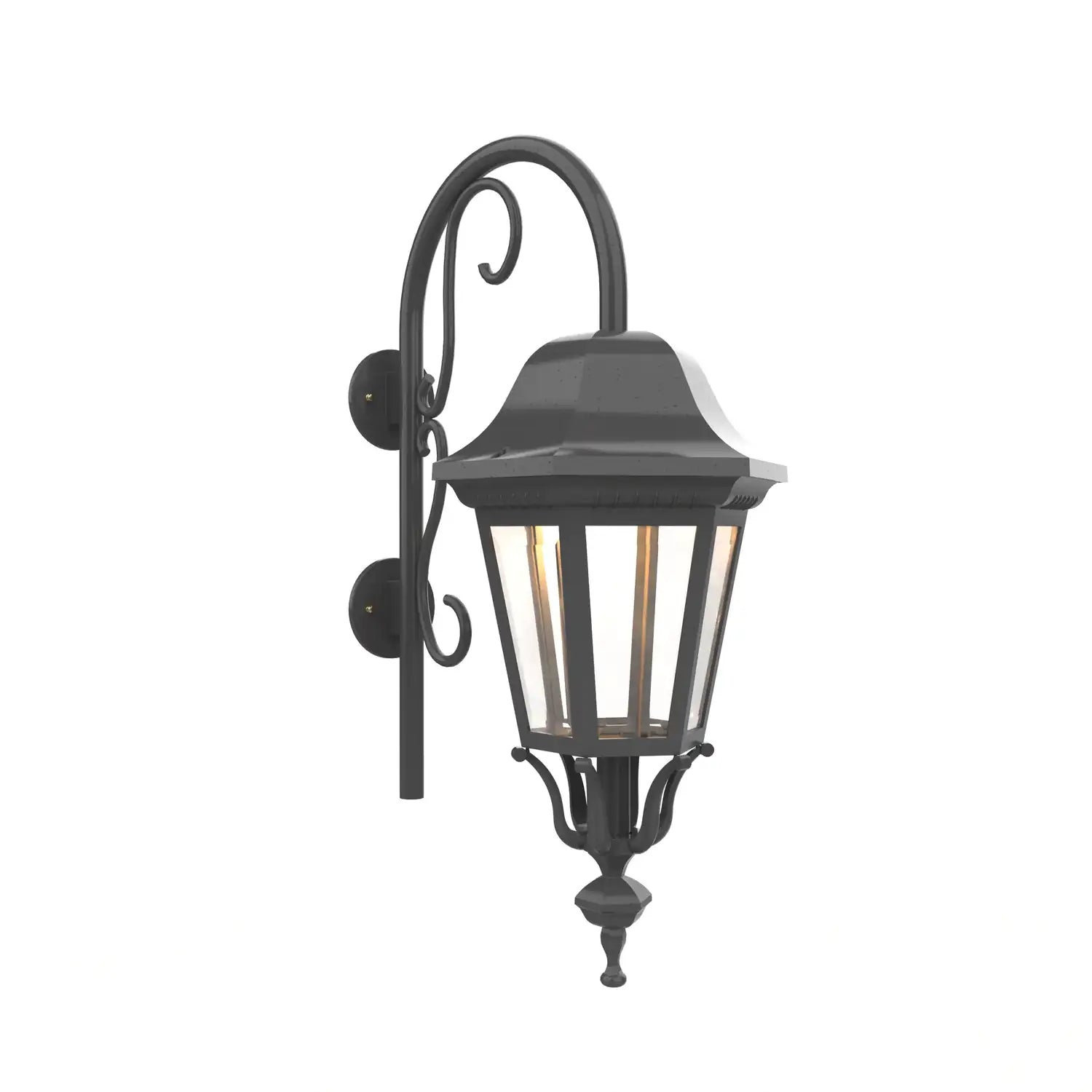 SNOC, FLORENCE - LARGE CLOSED BOTTOM CANE DOWN WALL MOUNT 33798, OUTDOOR WALL LIGHTS