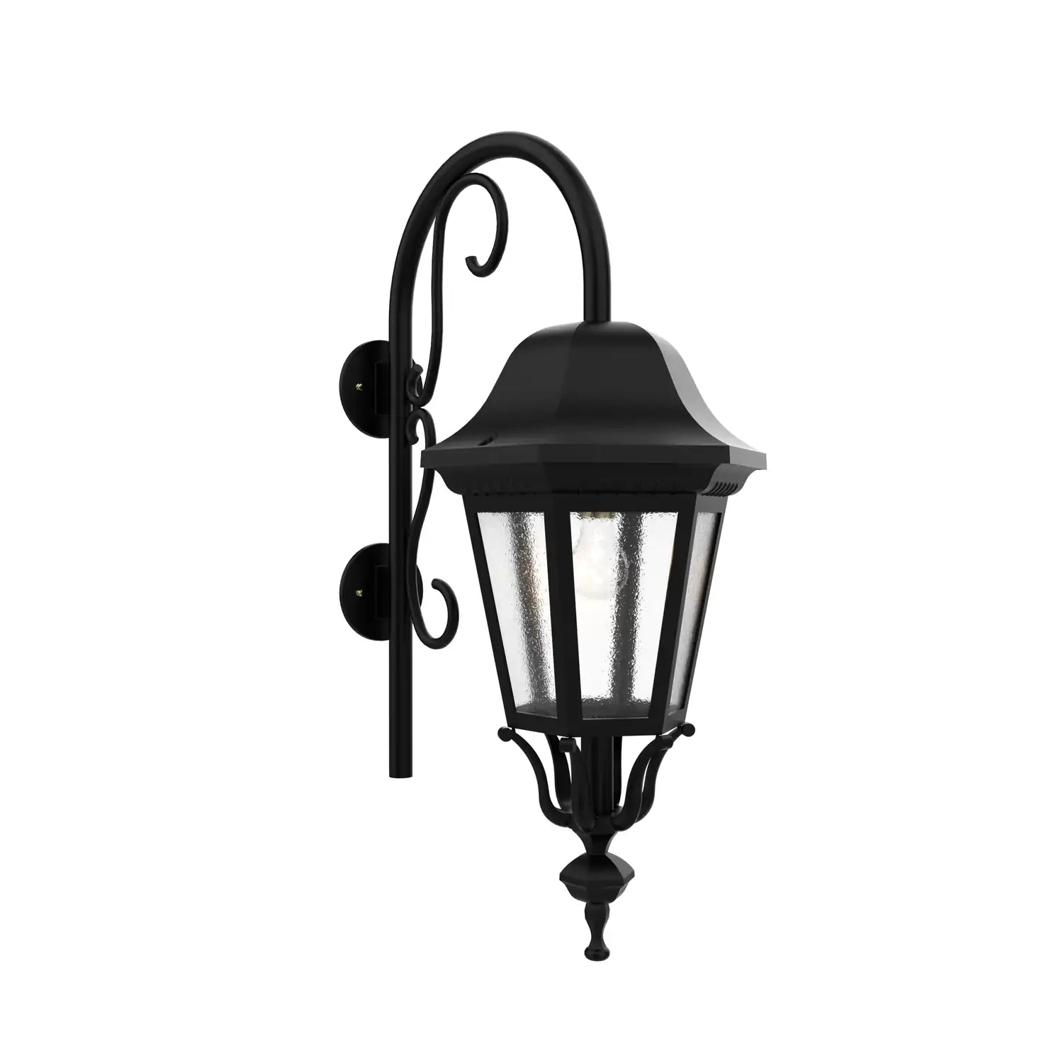 SNOC, FLORENCE - LARGE CLOSED BOTTOM CANE DOWN WALL MOUNT 33798, OUTDOOR WALL LIGHTS