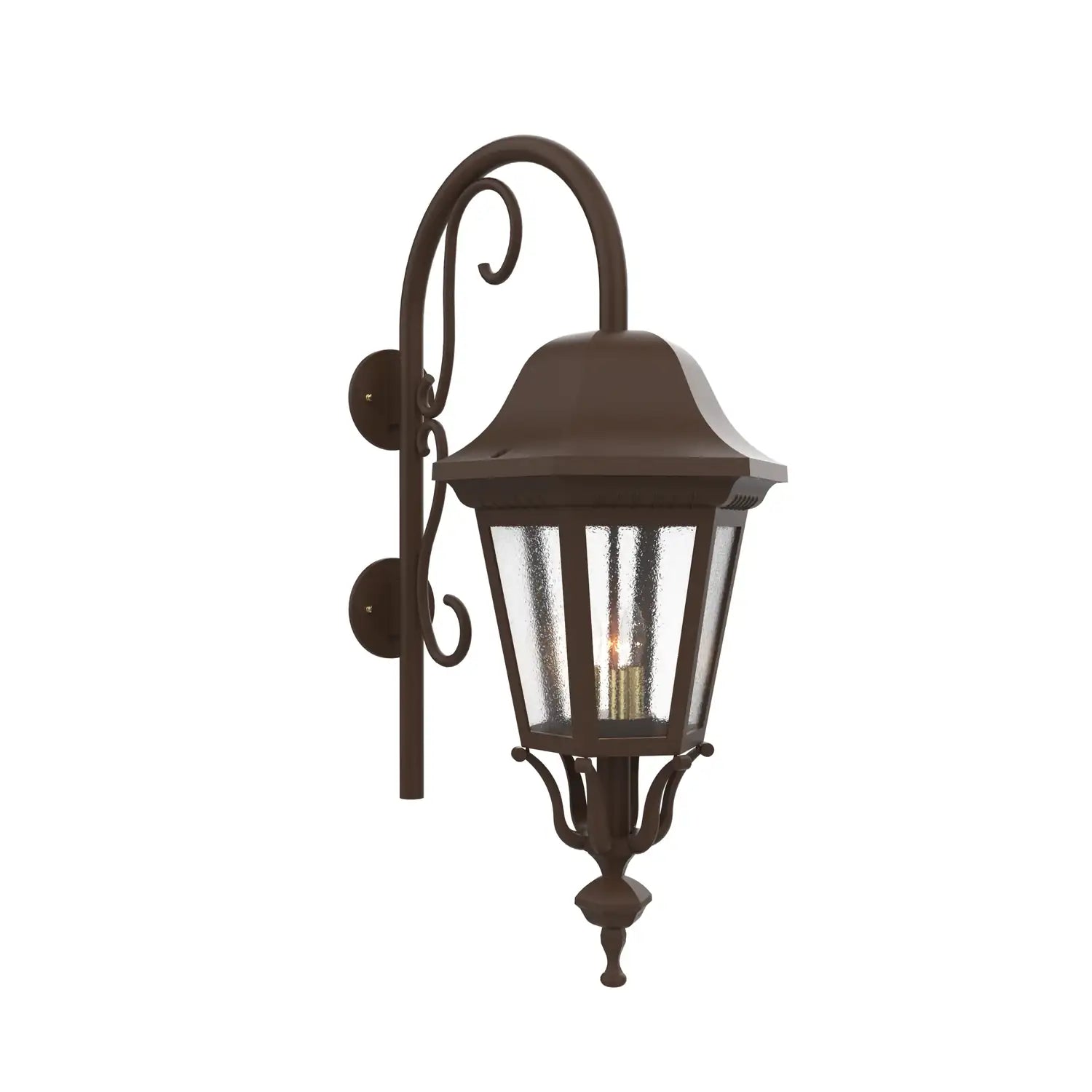 SNOC, FLORENCE - LARGE CLOSED BOTTOM CANE DOWN WALL MOUNT 33798, OUTDOOR WALL LIGHTS