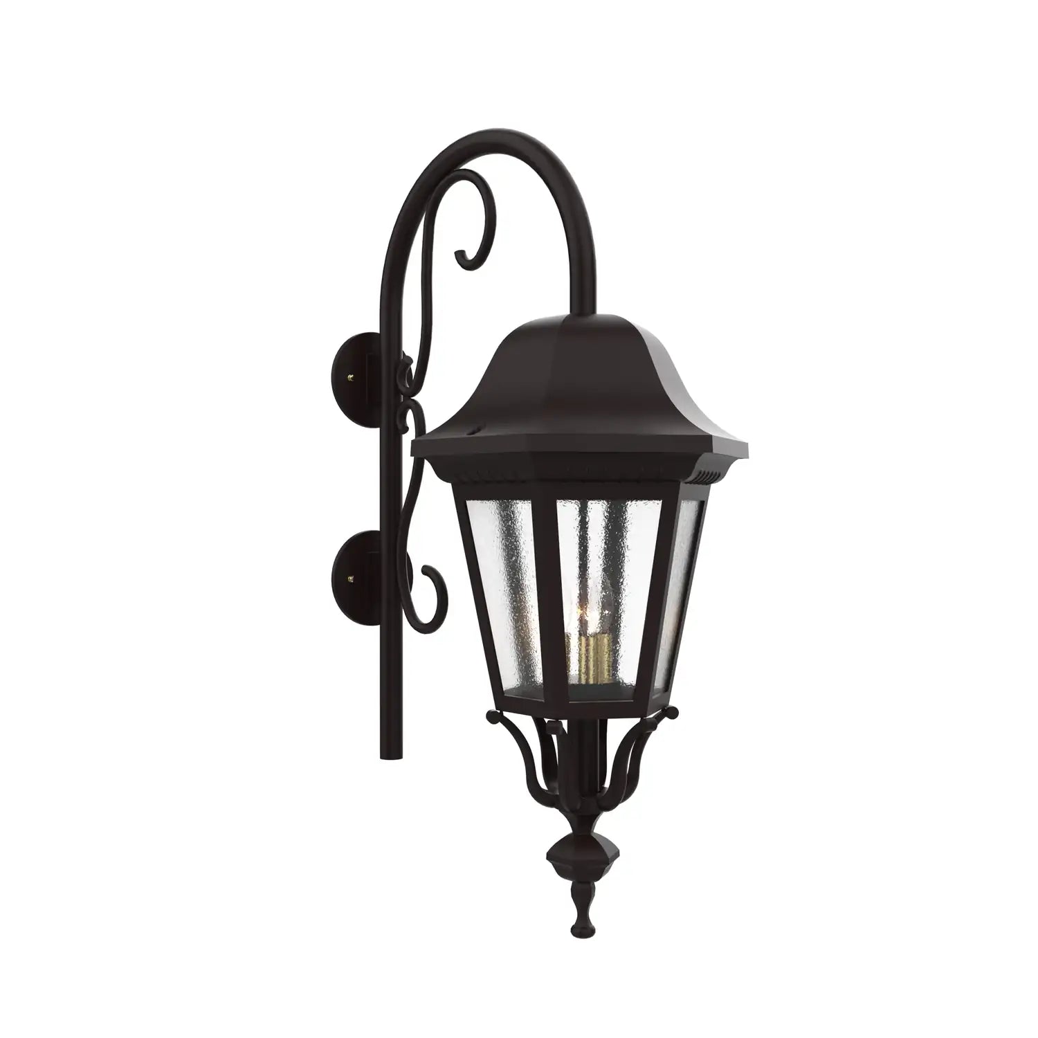 SNOC, FLORENCE - LARGE CLOSED BOTTOM CANE DOWN WALL MOUNT 33798, OUTDOOR WALL LIGHTS