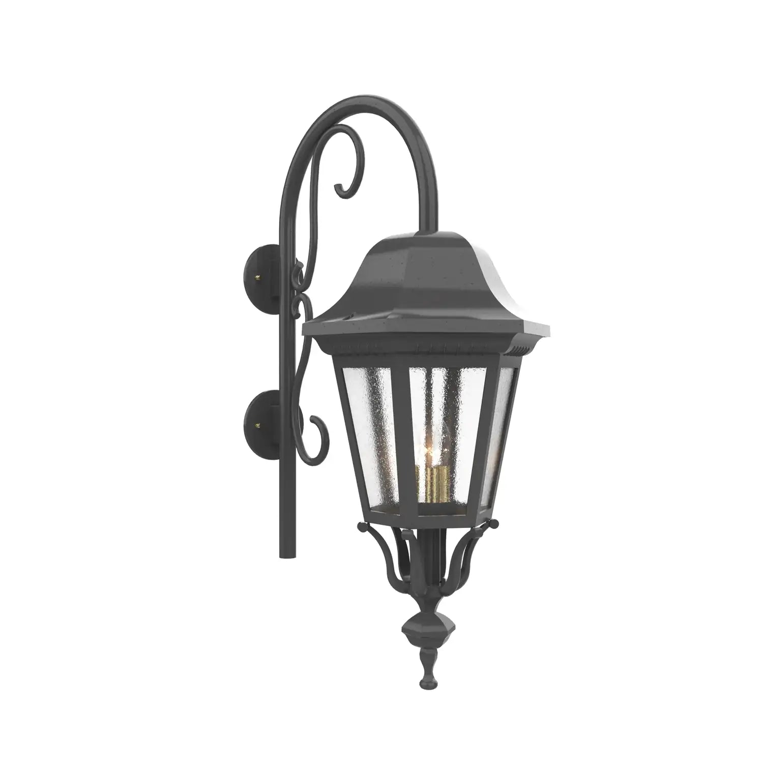 SNOC, FLORENCE - LARGE CLOSED BOTTOM CANE DOWN WALL MOUNT 33798, OUTDOOR WALL LIGHTS