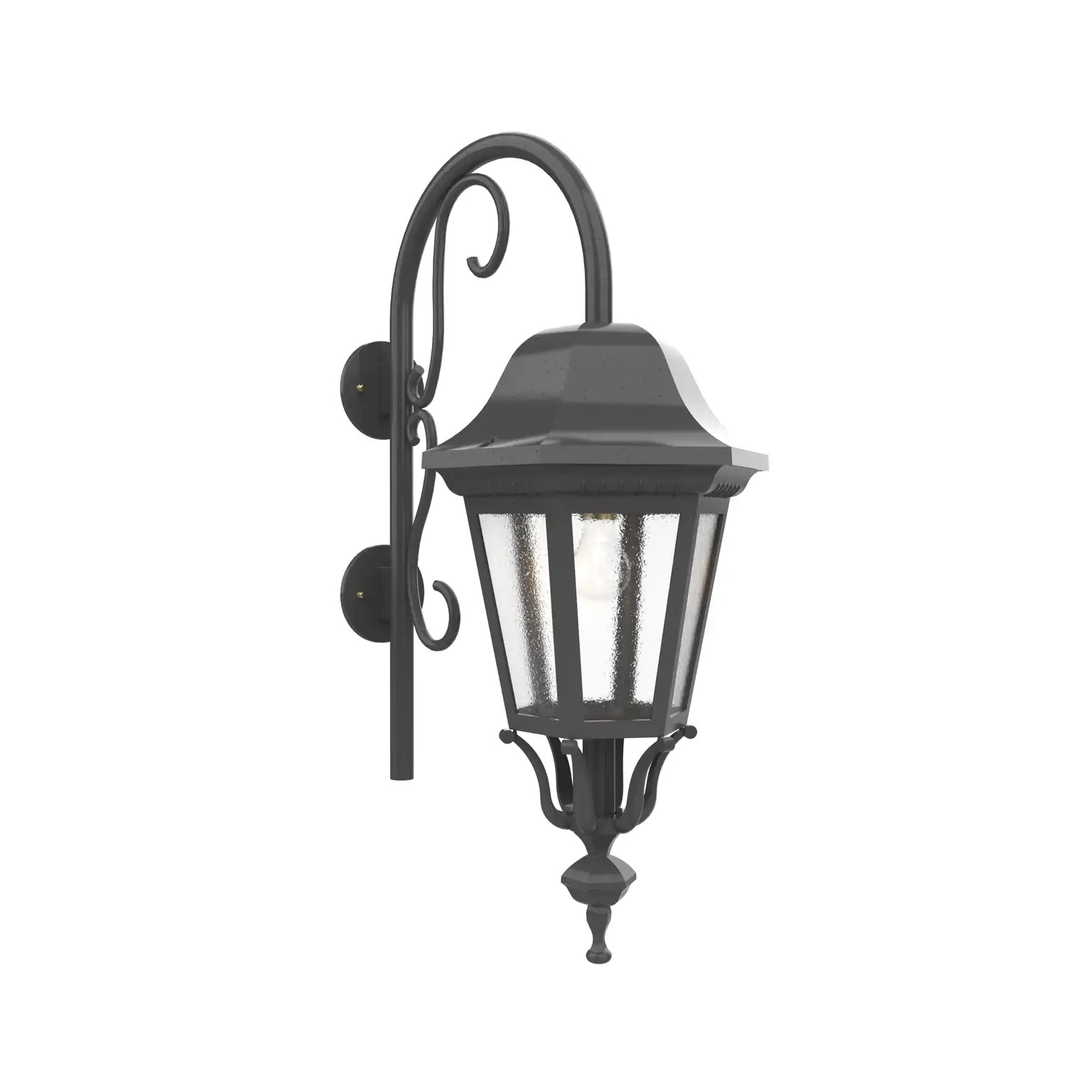 SNOC, FLORENCE - LARGE CLOSED BOTTOM CANE DOWN WALL MOUNT 33798, OUTDOOR WALL LIGHTS