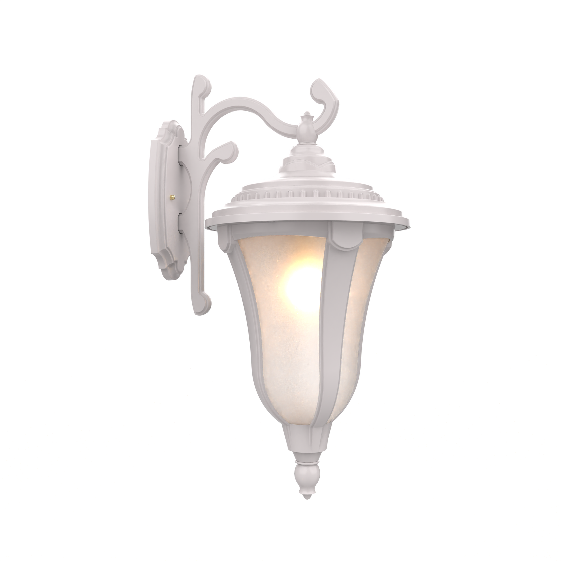SNOC, MUNICH - WALL MOUNT DECORATIVE ARM DOWN CLOSED BOTTOM LARGE 34283, OUTDOOR WALL LIGHTS