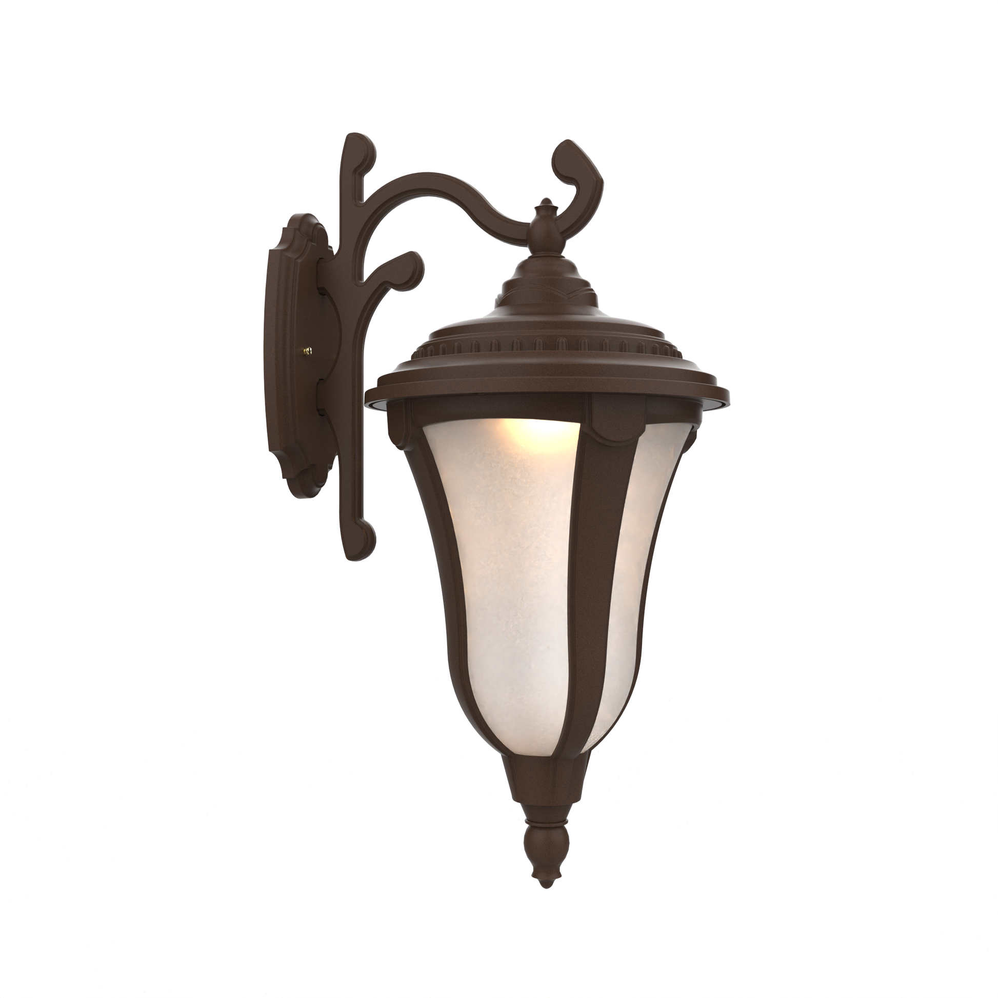SNOC, MUNICH - WALL MOUNT DECORATIVE ARM DOWN CLOSED BOTTOM LARGE 34283, OUTDOOR WALL LIGHTS