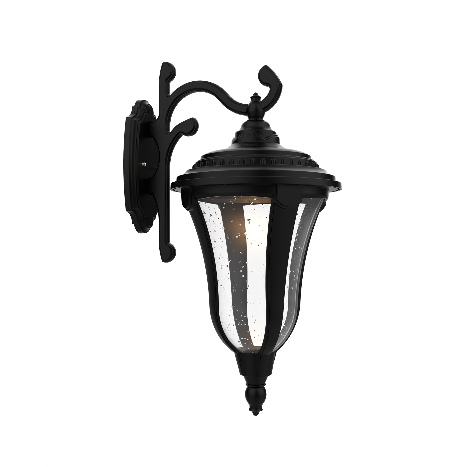 SNOC, MUNICH - WALL MOUNT DECORATIVE ARM DOWN CLOSED BOTTOM LARGE 34283, OUTDOOR WALL LIGHTS