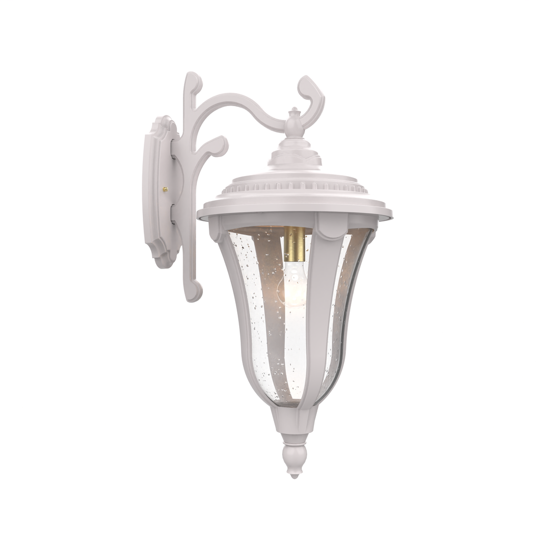 SNOC, MUNICH - WALL MOUNT DECORATIVE ARM DOWN CLOSED BOTTOM LARGE 34283, OUTDOOR WALL LIGHTS