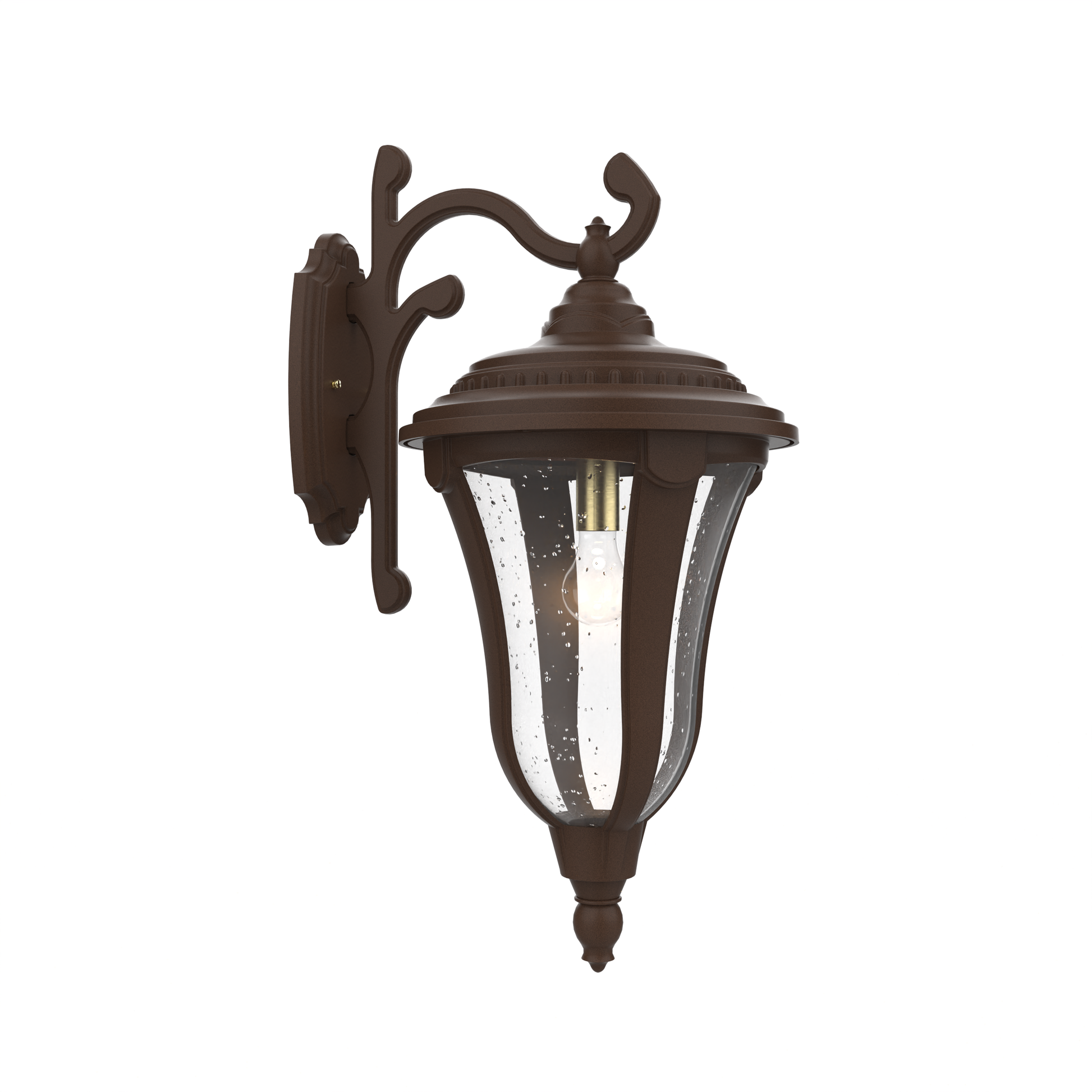 SNOC, MUNICH - WALL MOUNT DECORATIVE ARM DOWN CLOSED BOTTOM LARGE 34283, OUTDOOR WALL LIGHTS