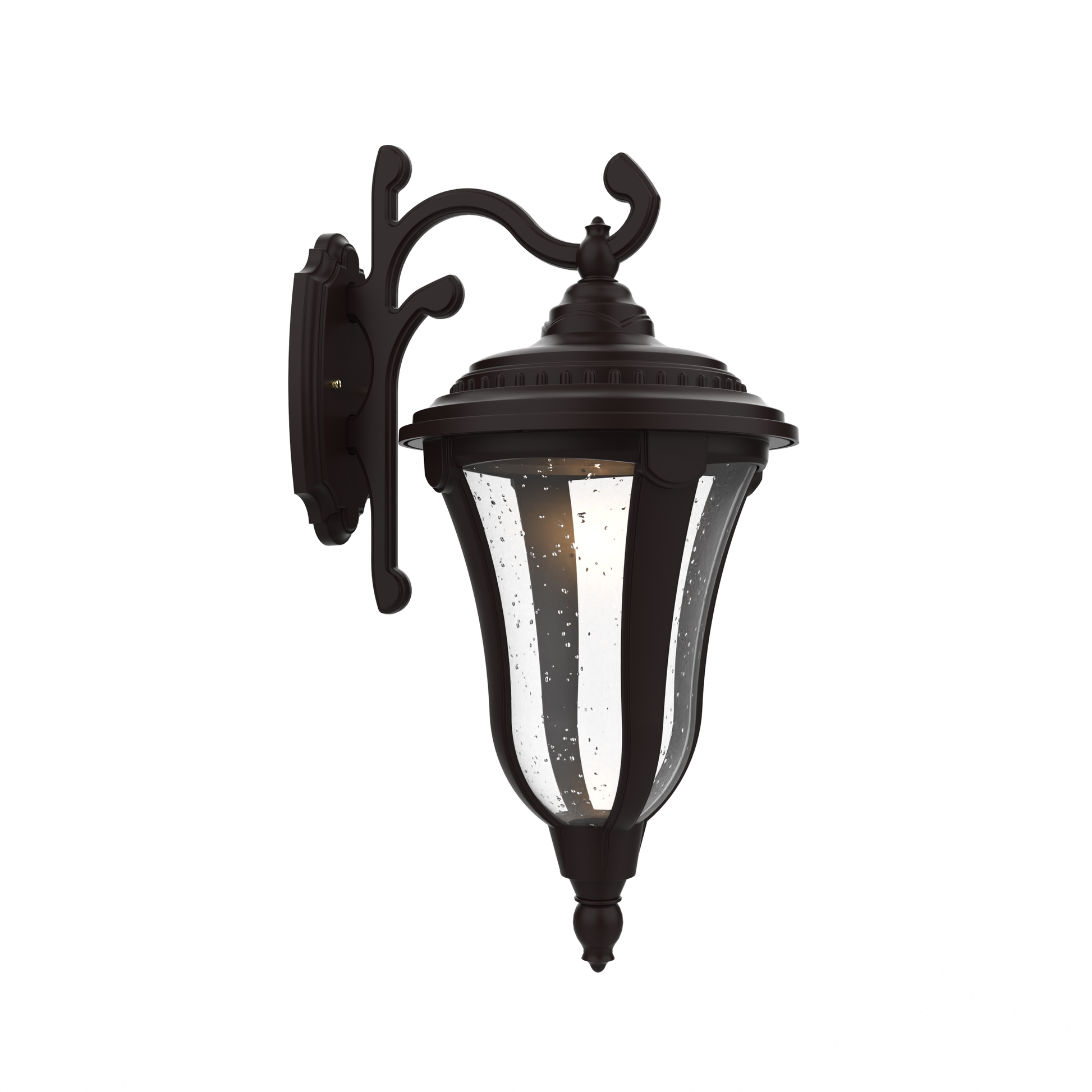 SNOC, MUNICH - WALL MOUNT DECORATIVE ARM DOWN CLOSED BOTTOM LARGE 34283, OUTDOOR WALL LIGHTS